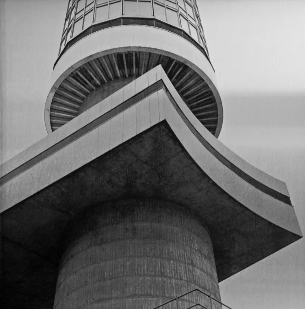 Post Office Tower, London, 1961-1964. Architects: Eric Bedford and G. R. Yeats, Ministry of Public Building and Works. Screenprint on aluminium, 500mm x 500mm, Edition: 25, 2012.&nbsp; 