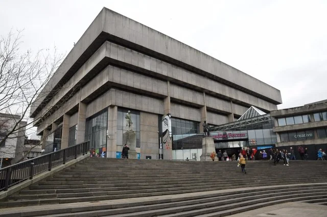 Birmingham Library (1974). Architect John Madin. Slated for demolition despite its glamours role in BBC's "The Game". 