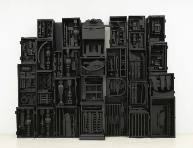 Louise Nevelson - Untitled, 1964. Wood painted black. Courtesy of Pace Gallery. 
