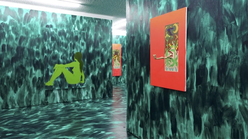 Installation view. Chris Lux - "Absinthe" (2016) Courtesy of Sade Gallery 