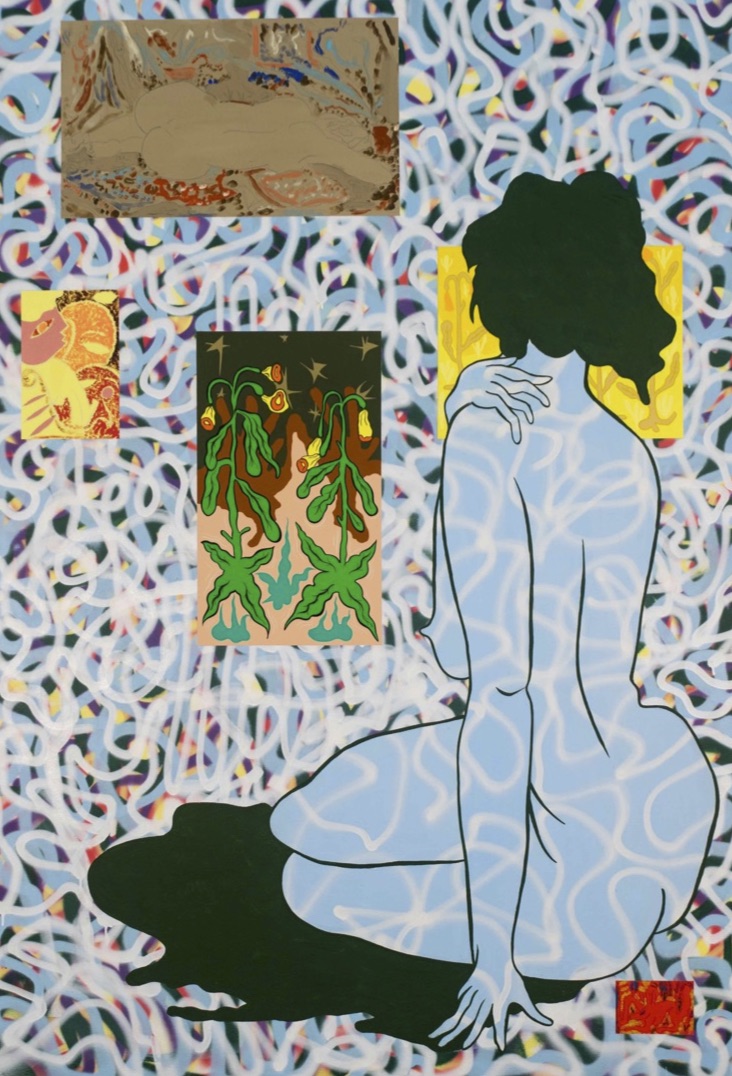 Chris Lux - "The Room" Oil and acrylic on canvas (2016) Courtesy of Sade Gallery 