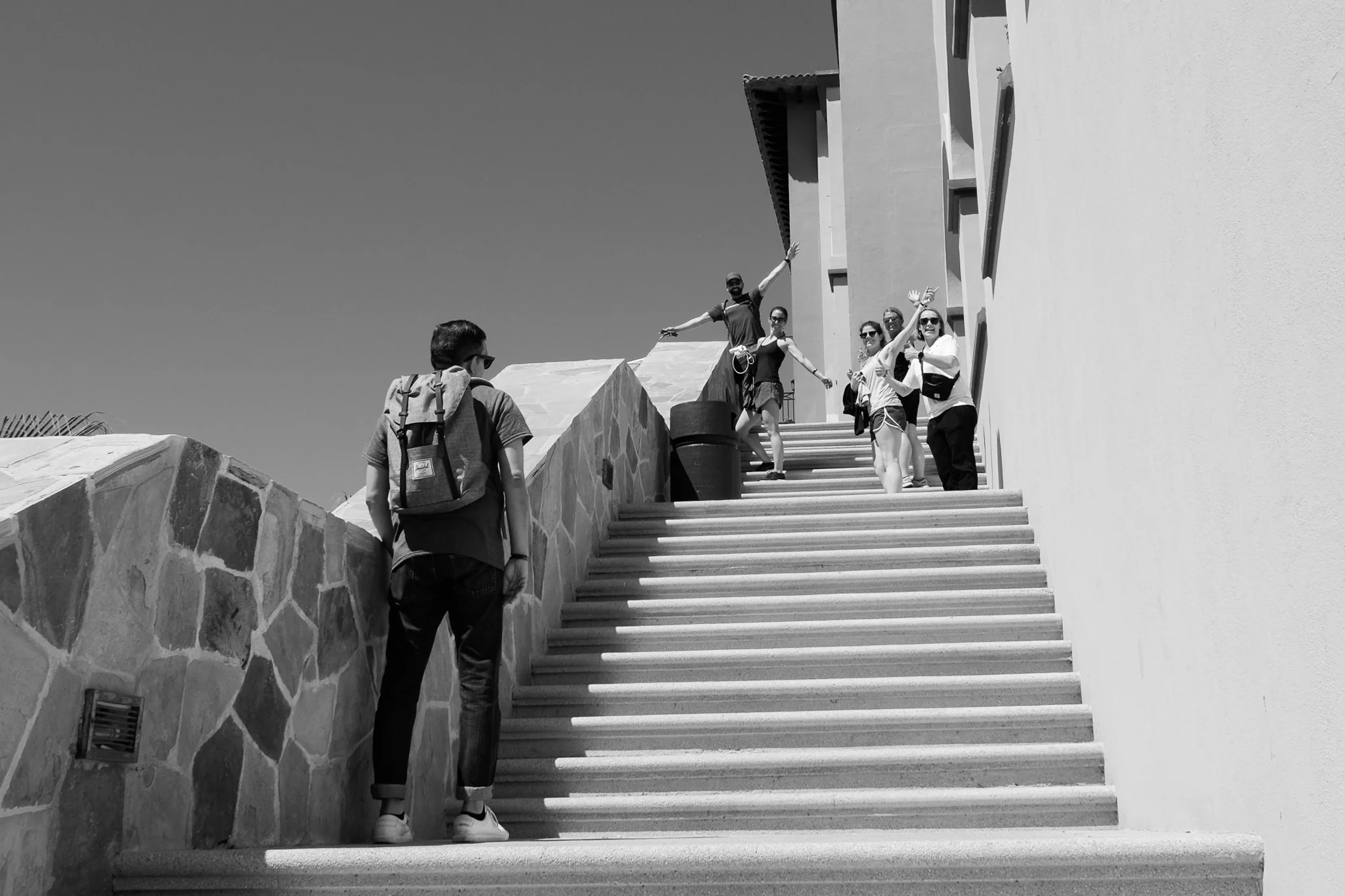 Clinicians walking lab and lecture in Cabo