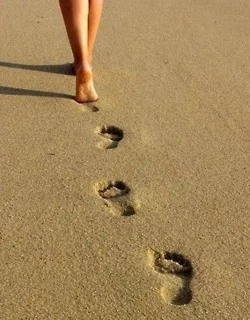 footprints in the sand....