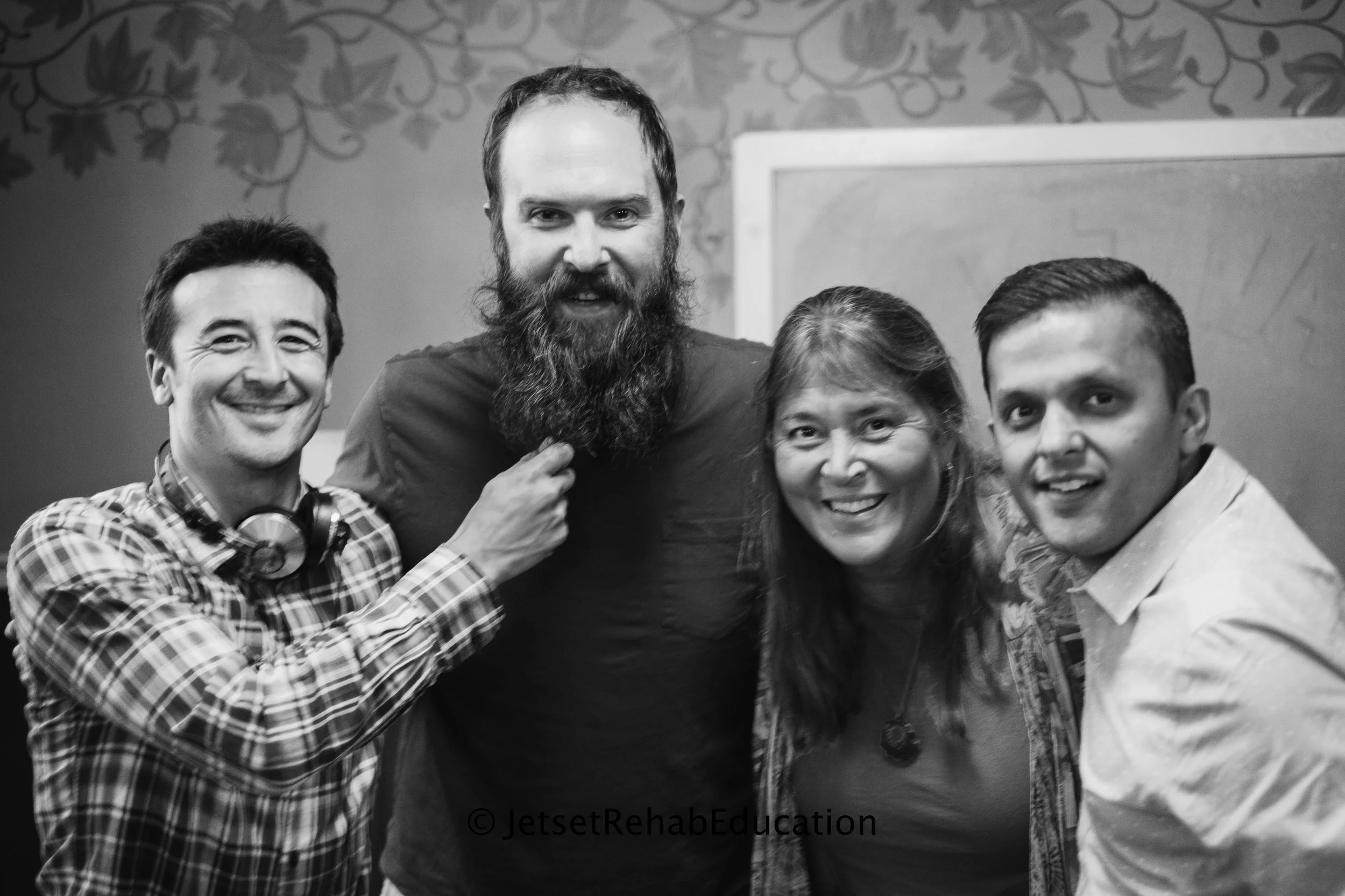 From left to right: Randal Glaser, Paul Tucker, Melanie Carlone , Jay Bhatt. Podcast recorded during our Portland happy hour.