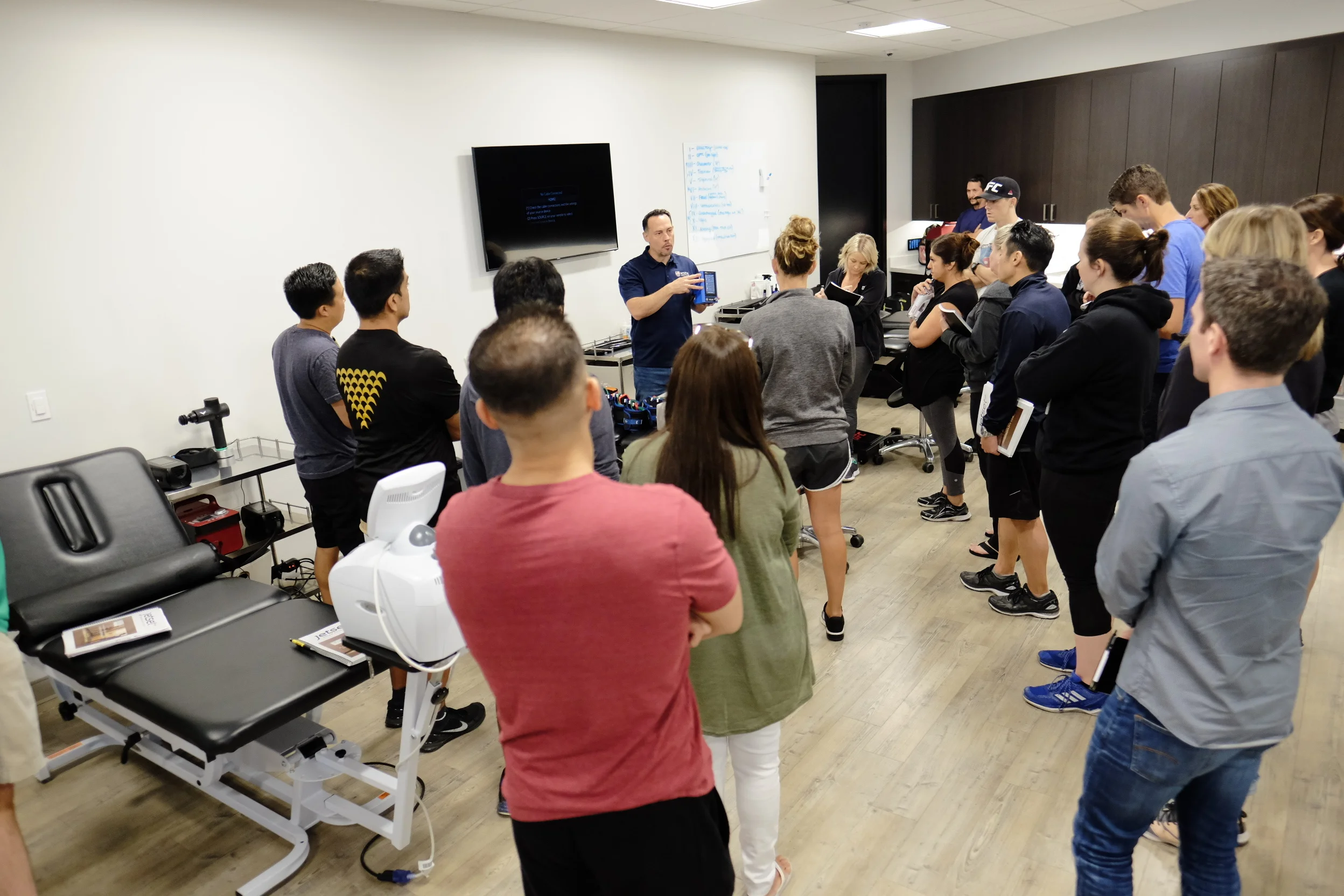 Inside the UFC Physical Therapy clinic.