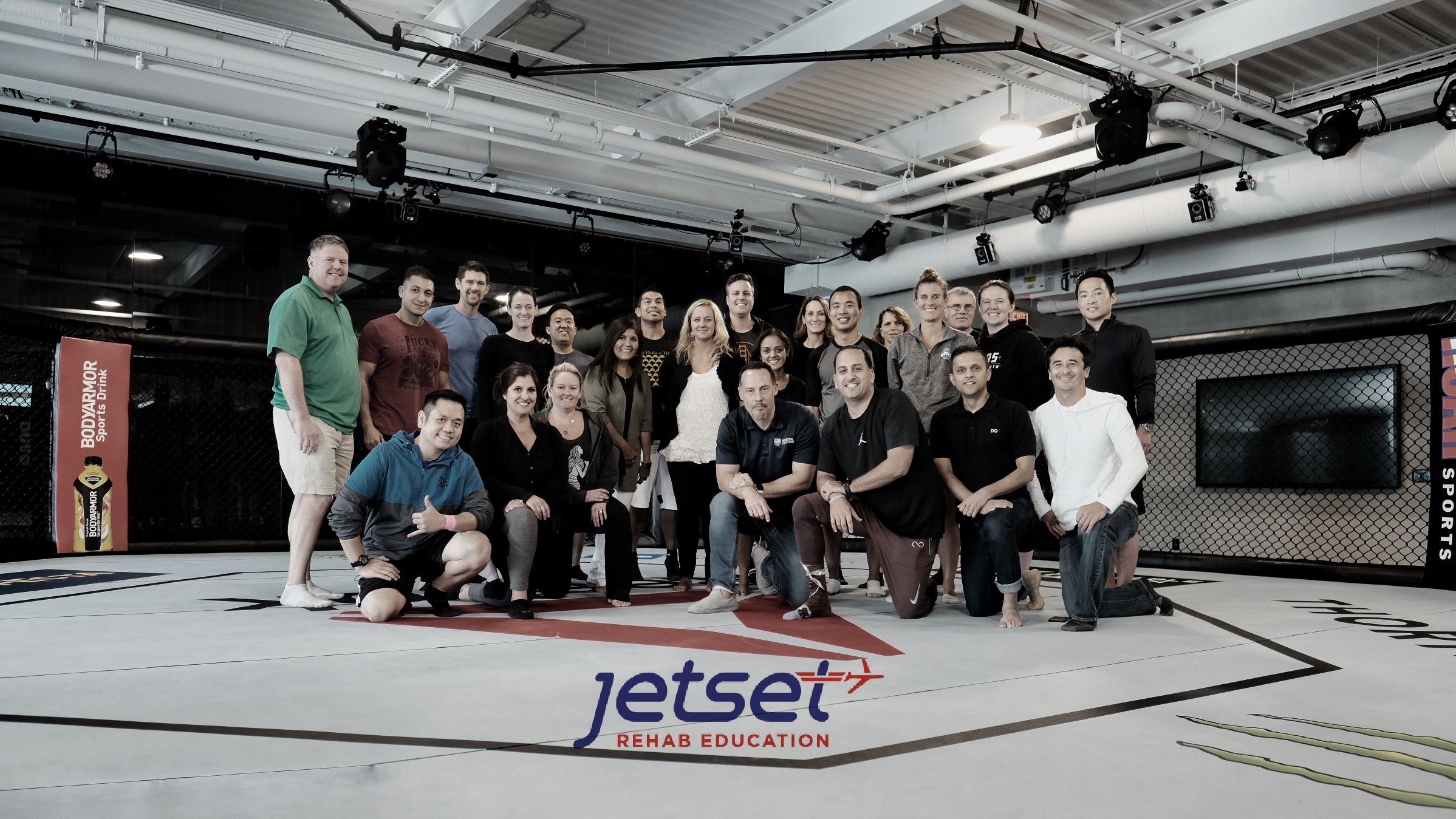 The official Jetset Rehab Education octagon photo.