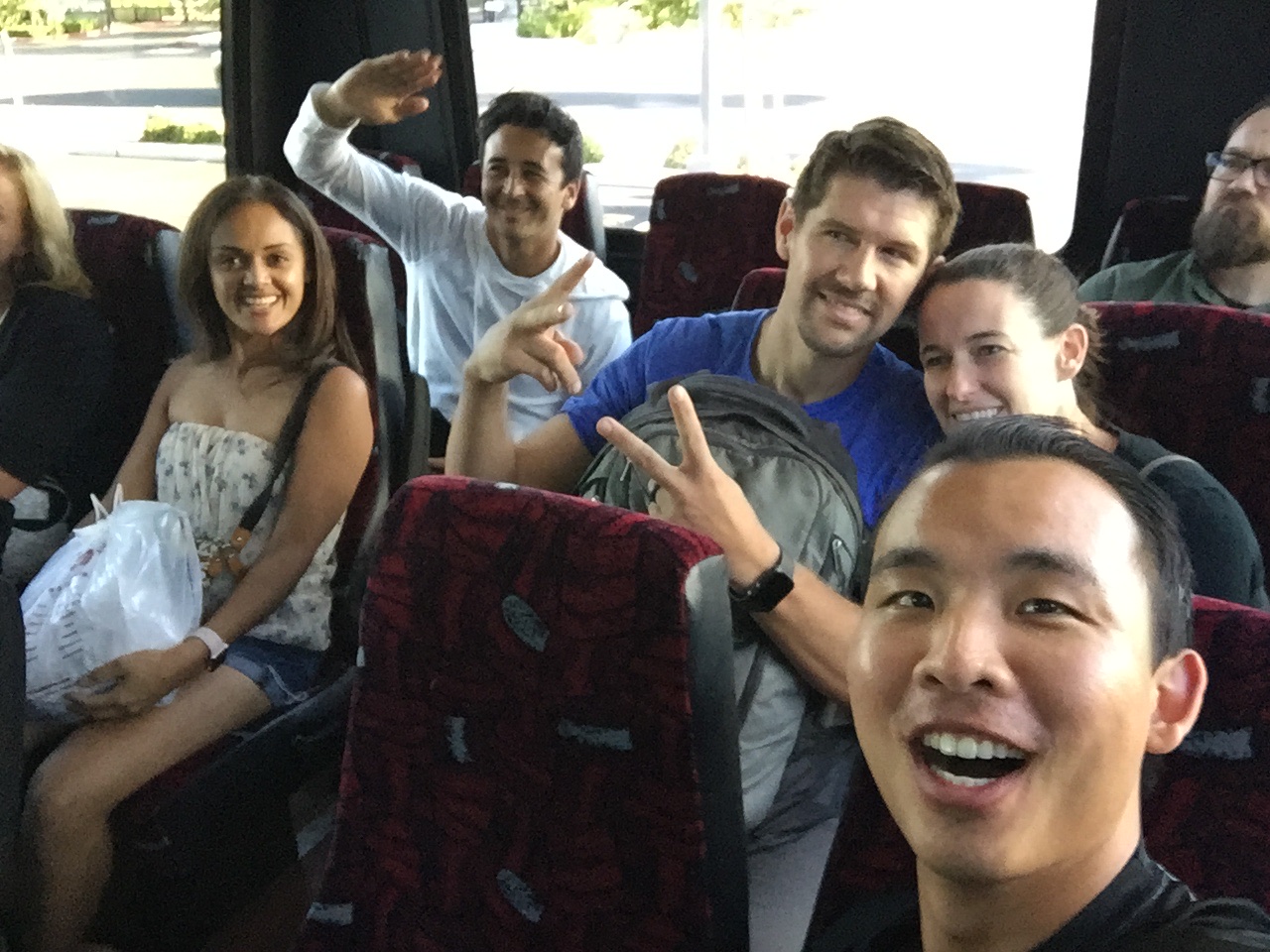 fun in the back of the bus.