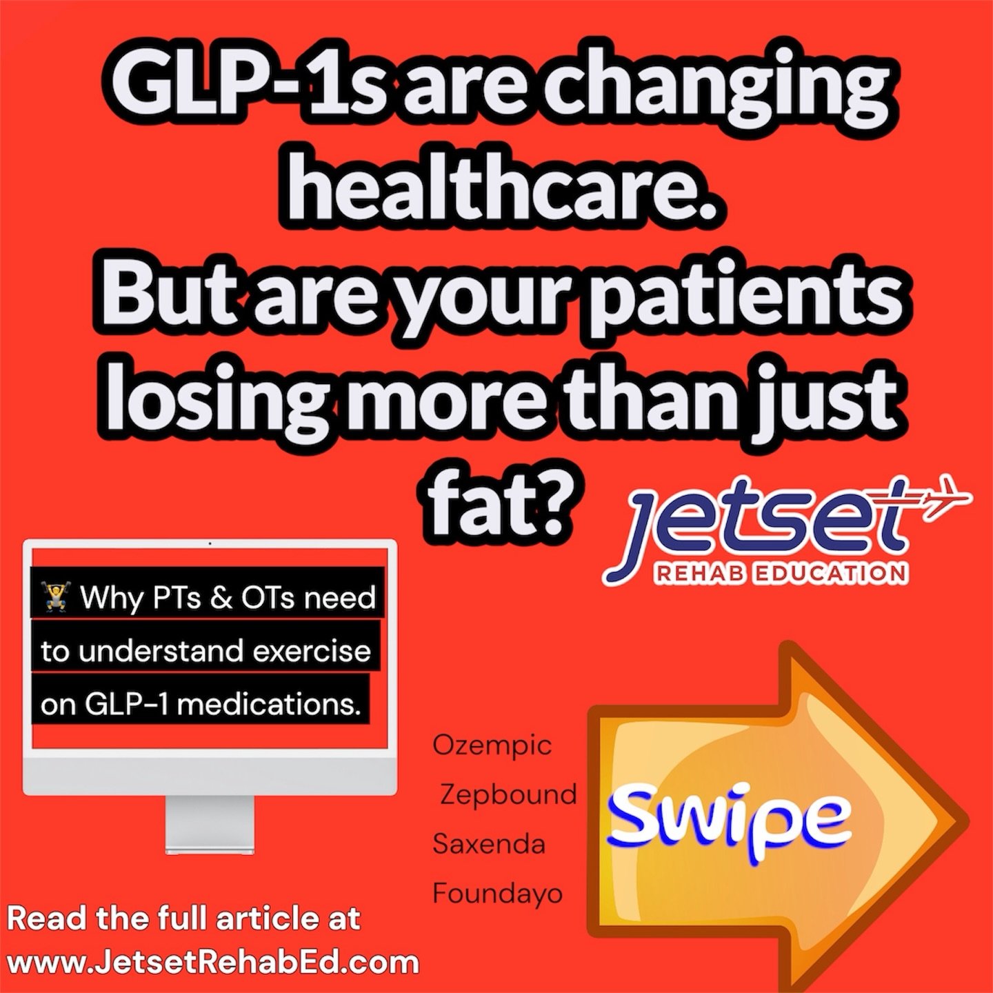 GLP-1 medications are transforming healthcare and in the process have created new challenges for rehab professionals. As physical and occupational therapists, we have an important role in helping patients preserve muscle, maintain function, and move 