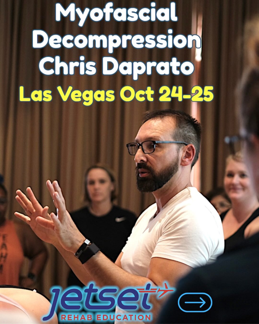 2 days. 16 contact hours. 1 cupping kit you keep.
Myofascial Decompression Level 1 + 2 with Chris DaPrato, DPT, SCS, CSCS &mdash; the guy who built the MFD system used by collegiate and pro sports staffs. Not a lecture. You&rsquo;ll be cupping, movin