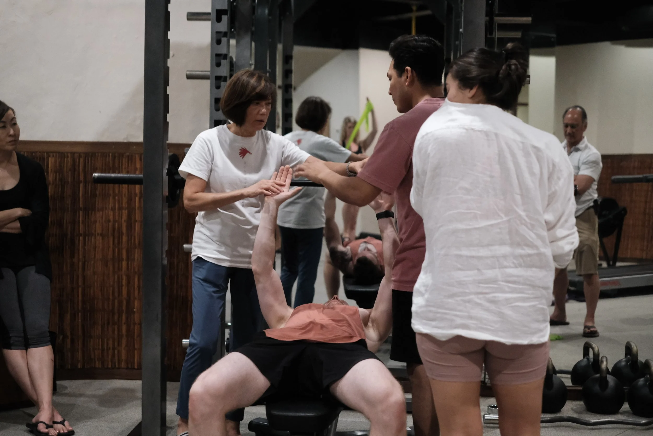 Clare Frank teaching a PT, OT in Bali