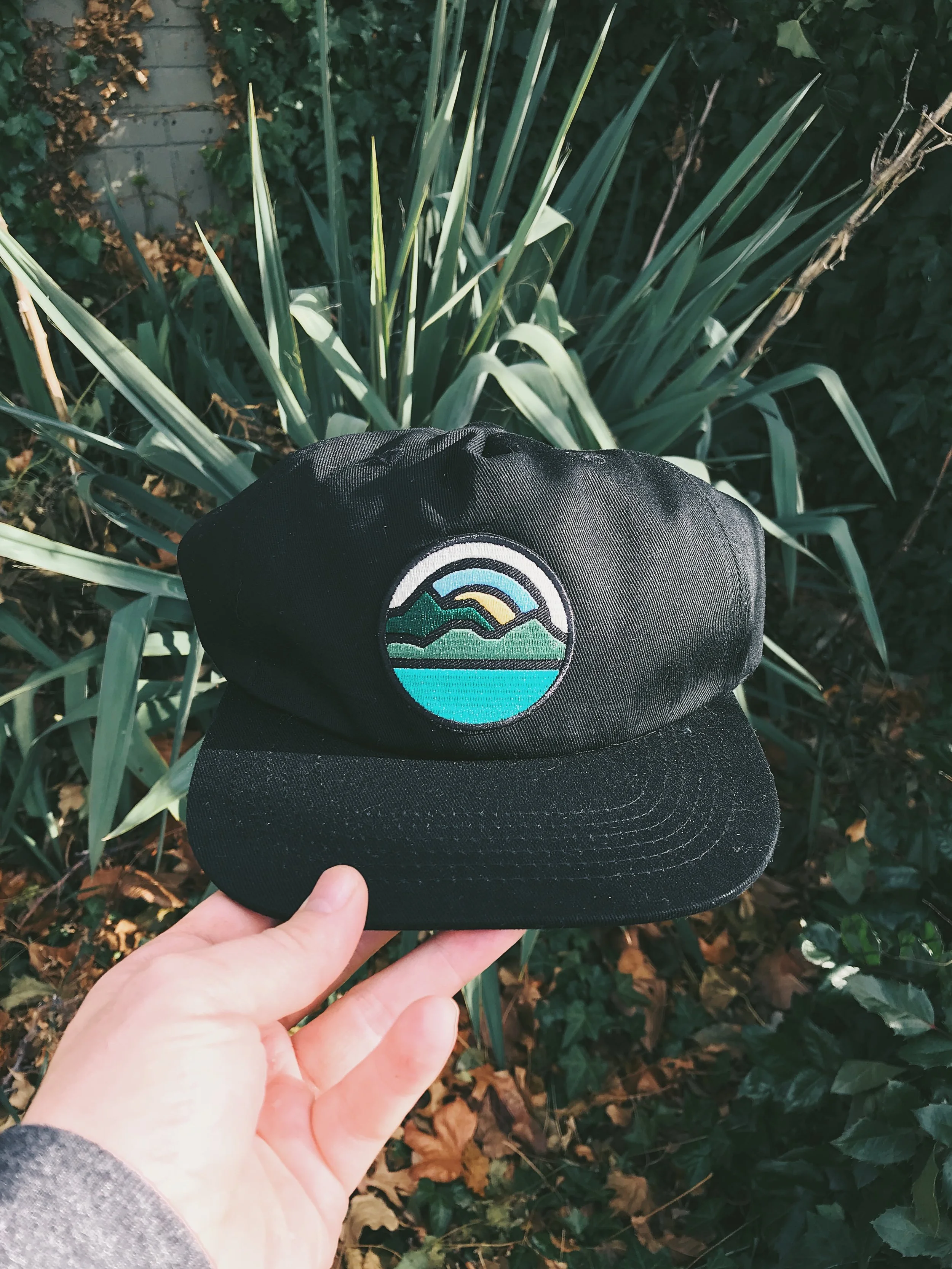 Black - 5 Panel Lake Hat