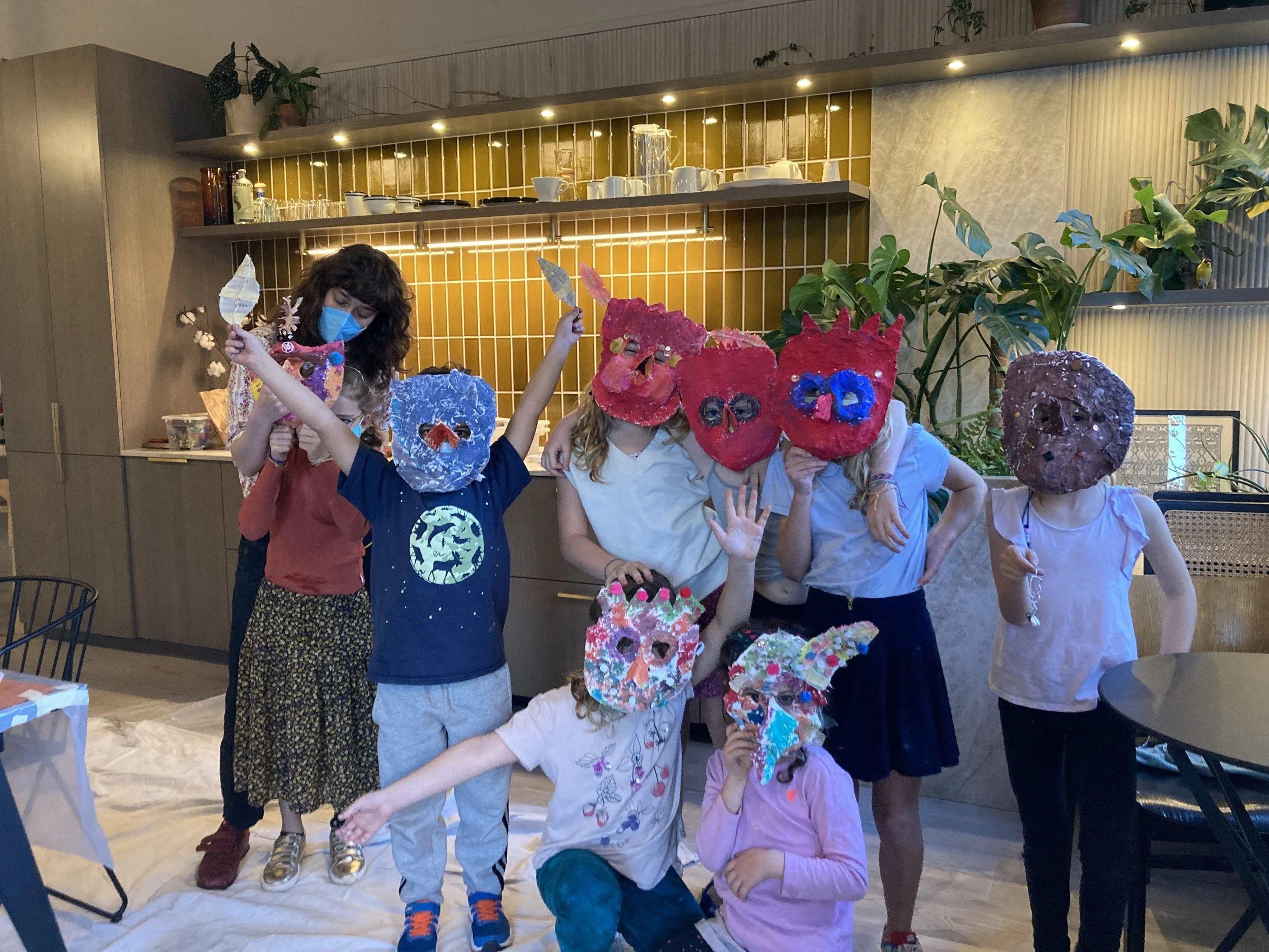 kids in masks 2021 cobble hill.JPG