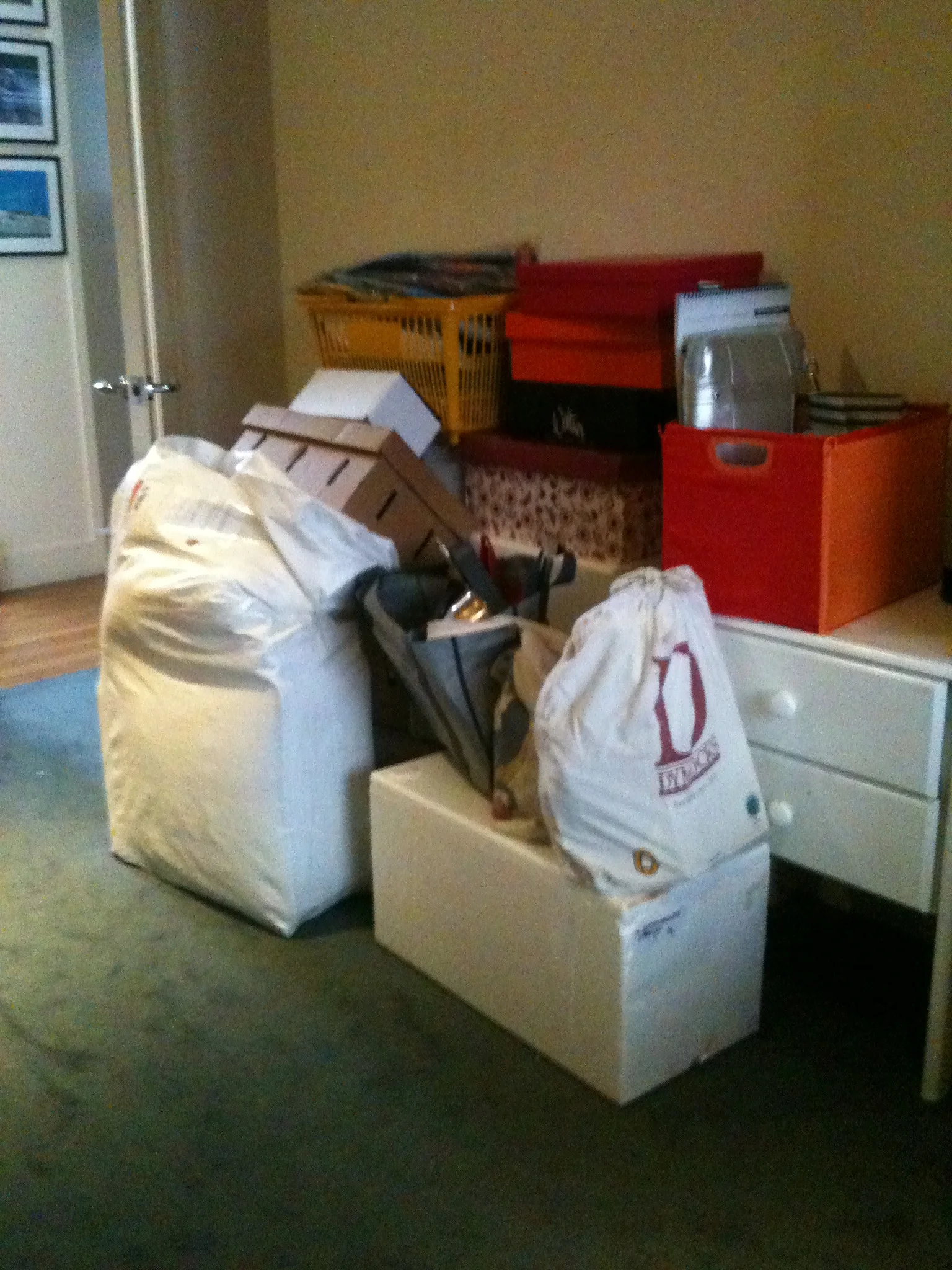 First move stuff compared to second move which fills a whole van!