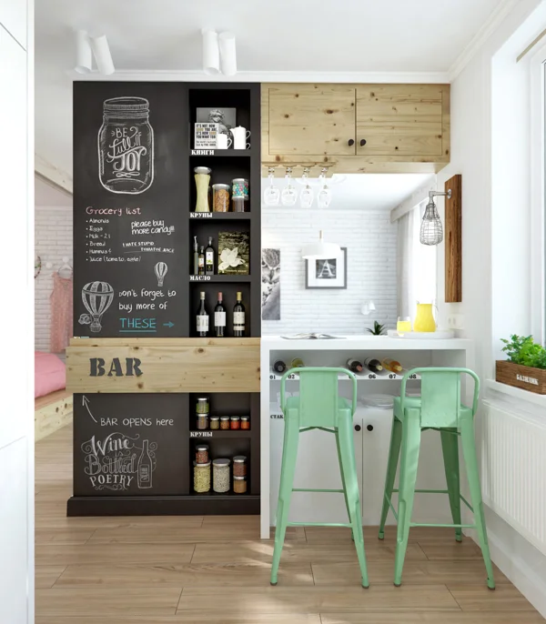 The blackboard/cupboard is my favourite.