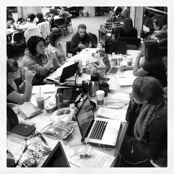Leading a study session at Geisel Library. March, 2012