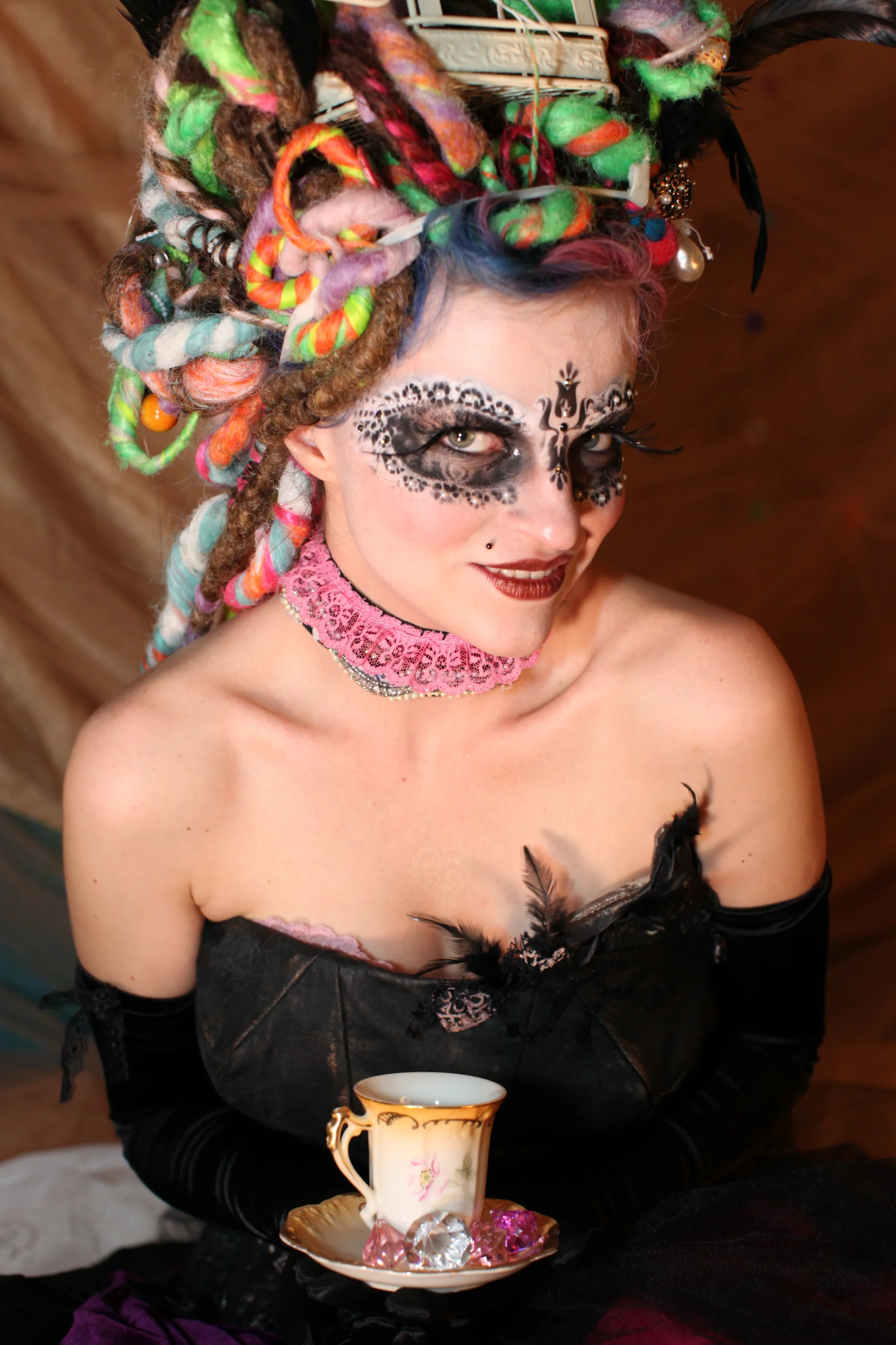  Marie Antoinette  Leather corset  Styling and hair by : Vlada Design  MUA: Becca Brasfield Velveteen Artistry  Photography: Shelley Pellegrin 