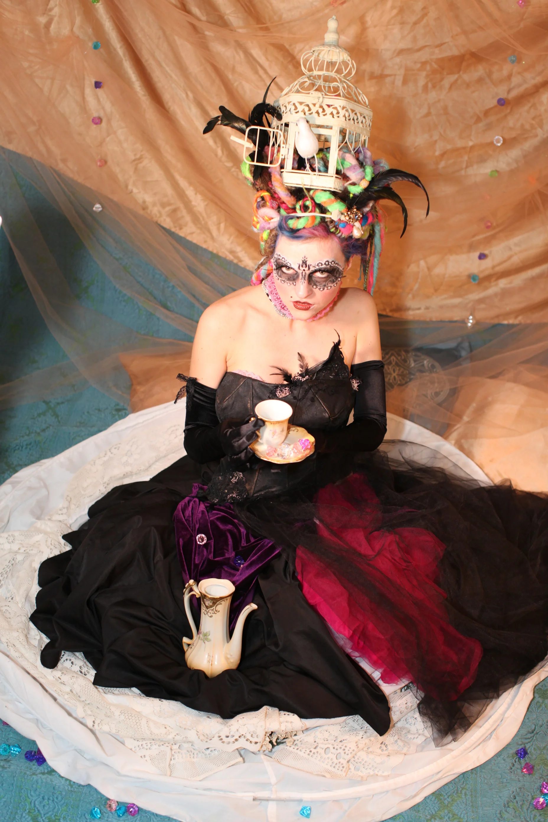  Marie Antoinette  Leather corset  Styling and hair by : Vlada Design  MUA: Becca Brasfield Velveteen Artistry  Photography: Shelley Pellegrin 