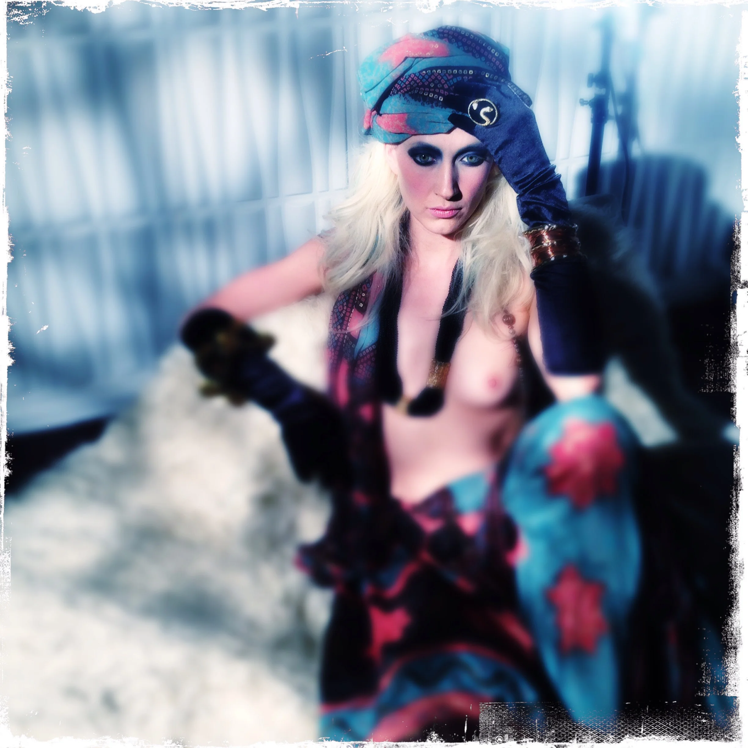 Behind the scenes for beauty editorial