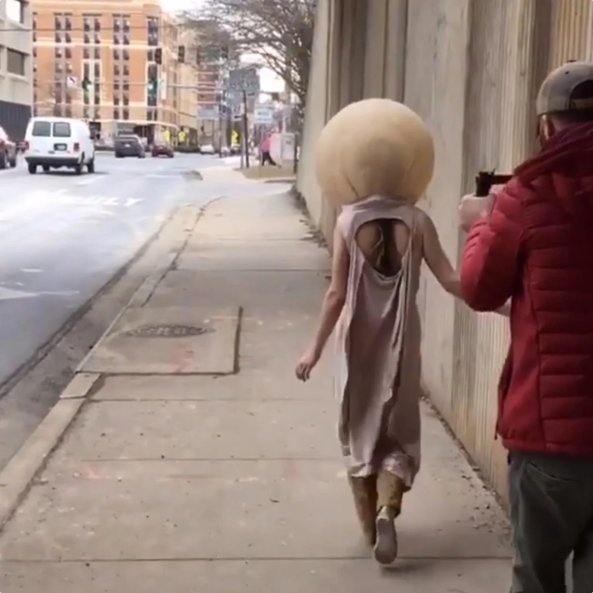 A still from behind the scenes of music video 