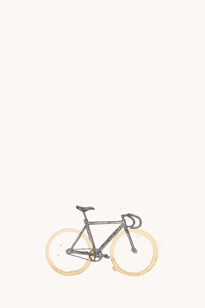 Bianchi Pista Concept 2006 Coffee Ring Drawing (12x18 Print)