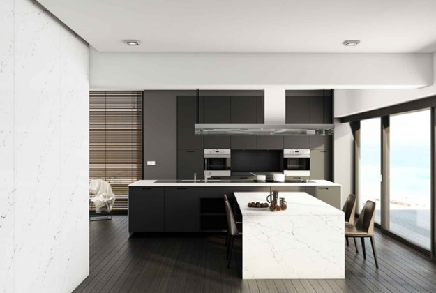 Venatino, Vicostone, Kitchen, Countertops, Table