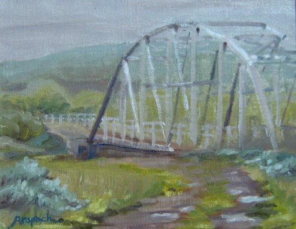 Bridge sketch Oil on panel 12" x 14"