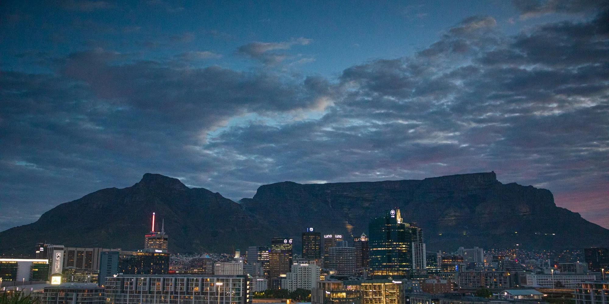 Table Mountain at sunset