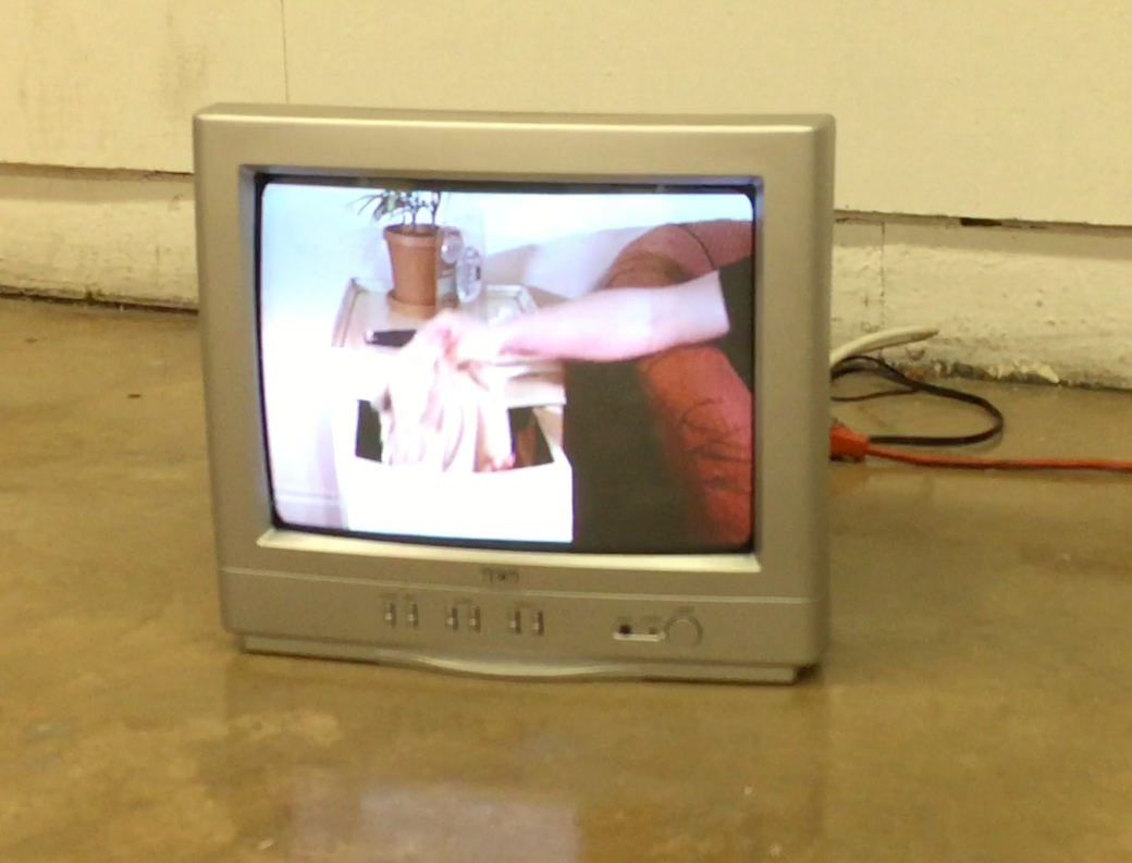   Doll Face    2 min 34 sec looping video, 13” CRT television  12.5” x 14.5” x 16.5”  2017 