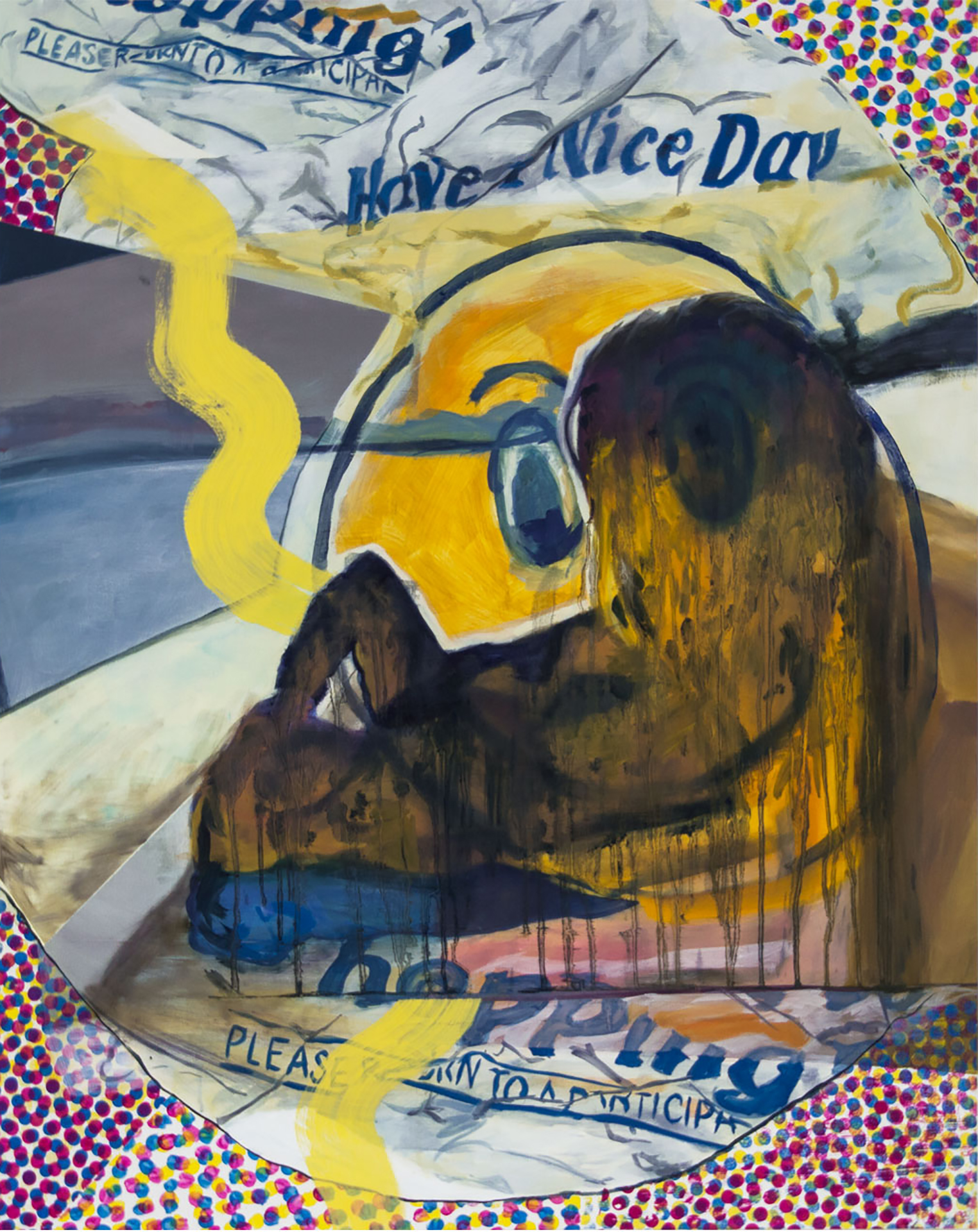 Have a Nice Day acrylic and oil on panel 40” x 32” x 2” 2016