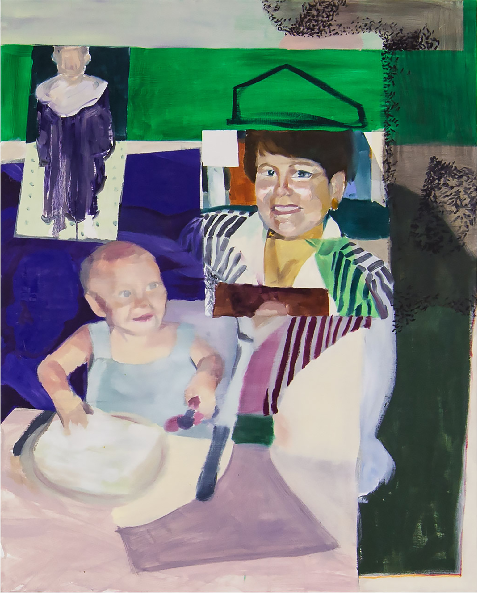 Kyle is Next acrylic and oil on panel 40” x 32” x 2” 2016