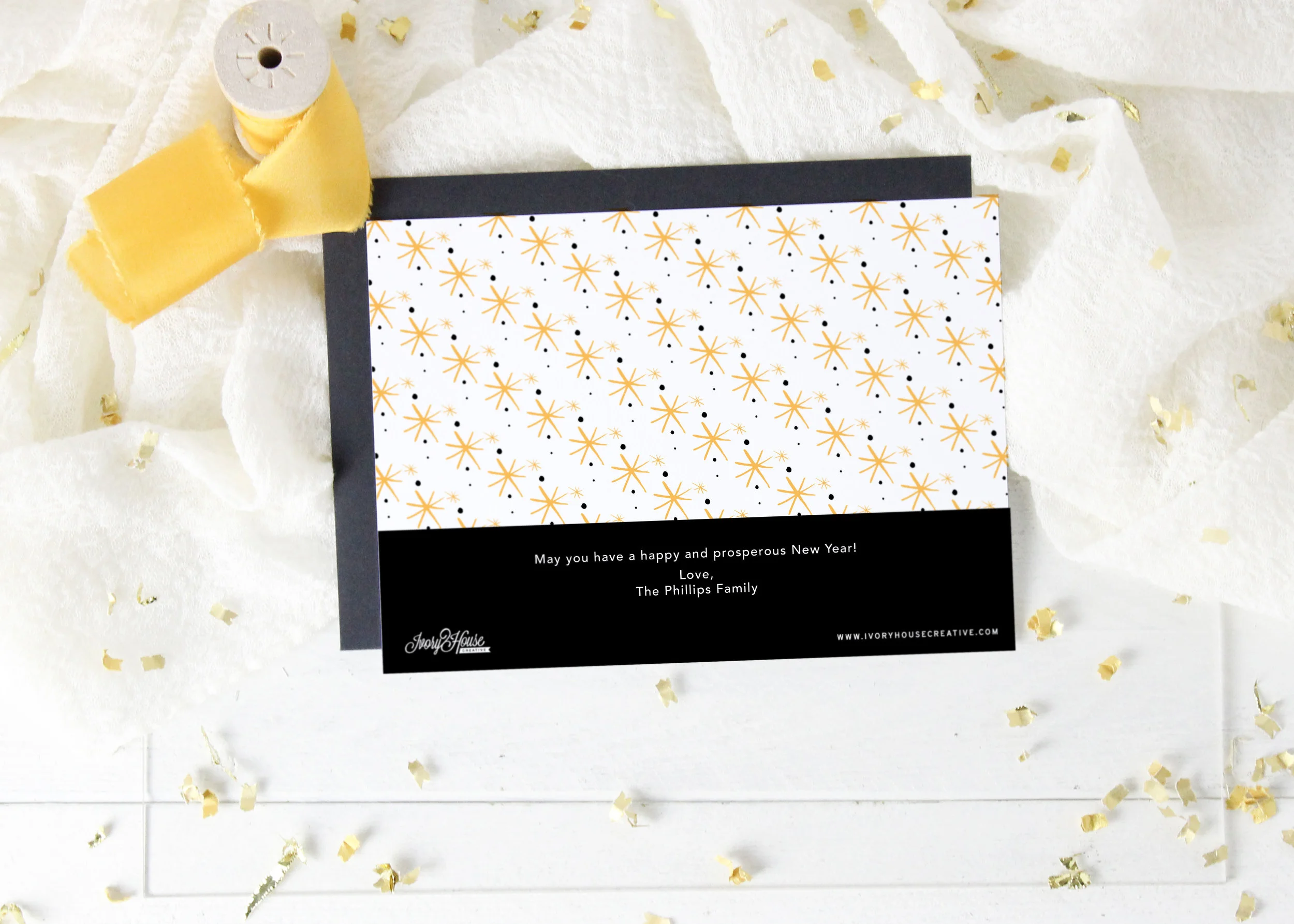 Happy New Year Card Backer