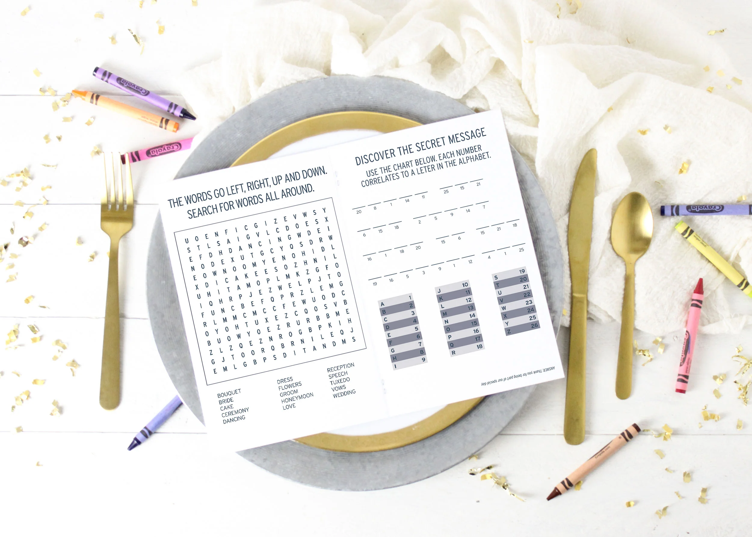Printable Kids Wedding Activity Book