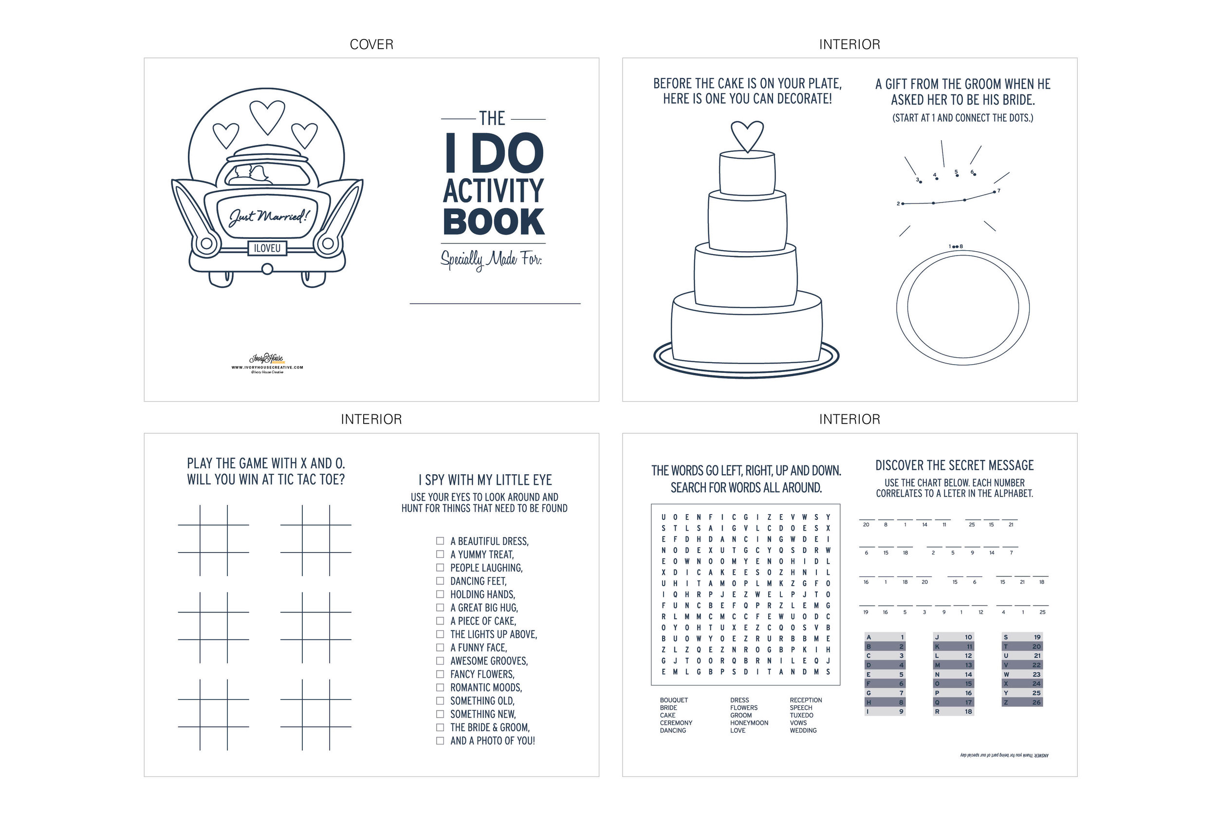 Printable Kids Wedding Activity Book — Ivory House Creative Printable Kids Wedding Activity Book — Ivory House Creative