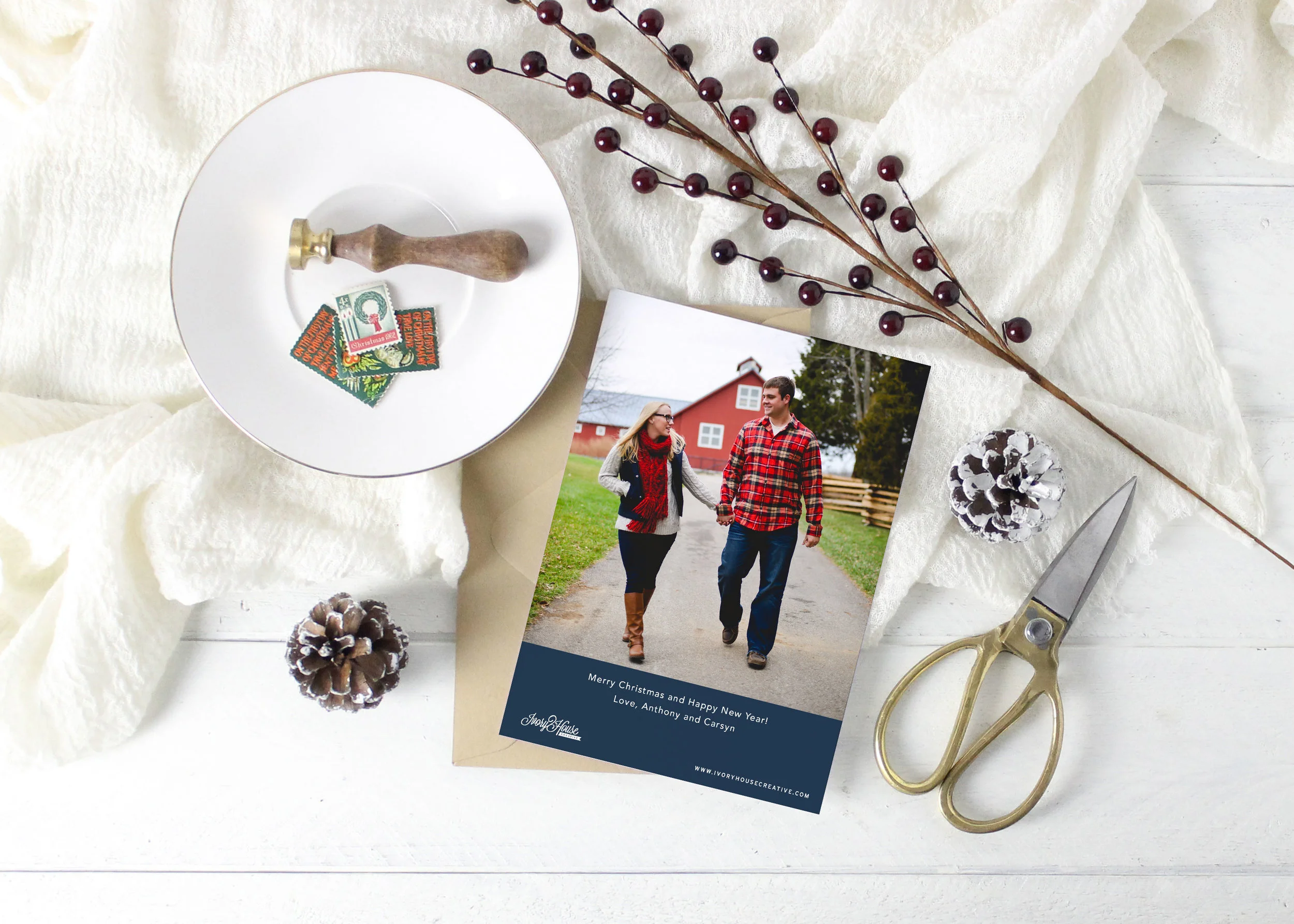 Happy Holidays Christmas Photo Card