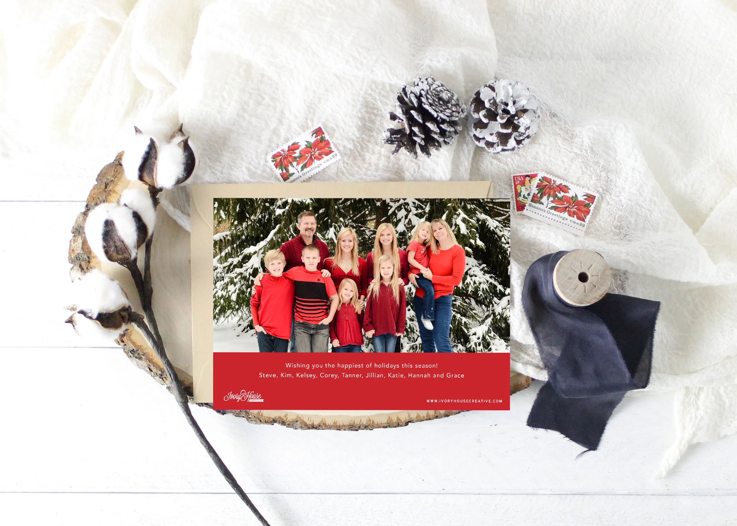 Happiest Holidays Plaid Photo Card