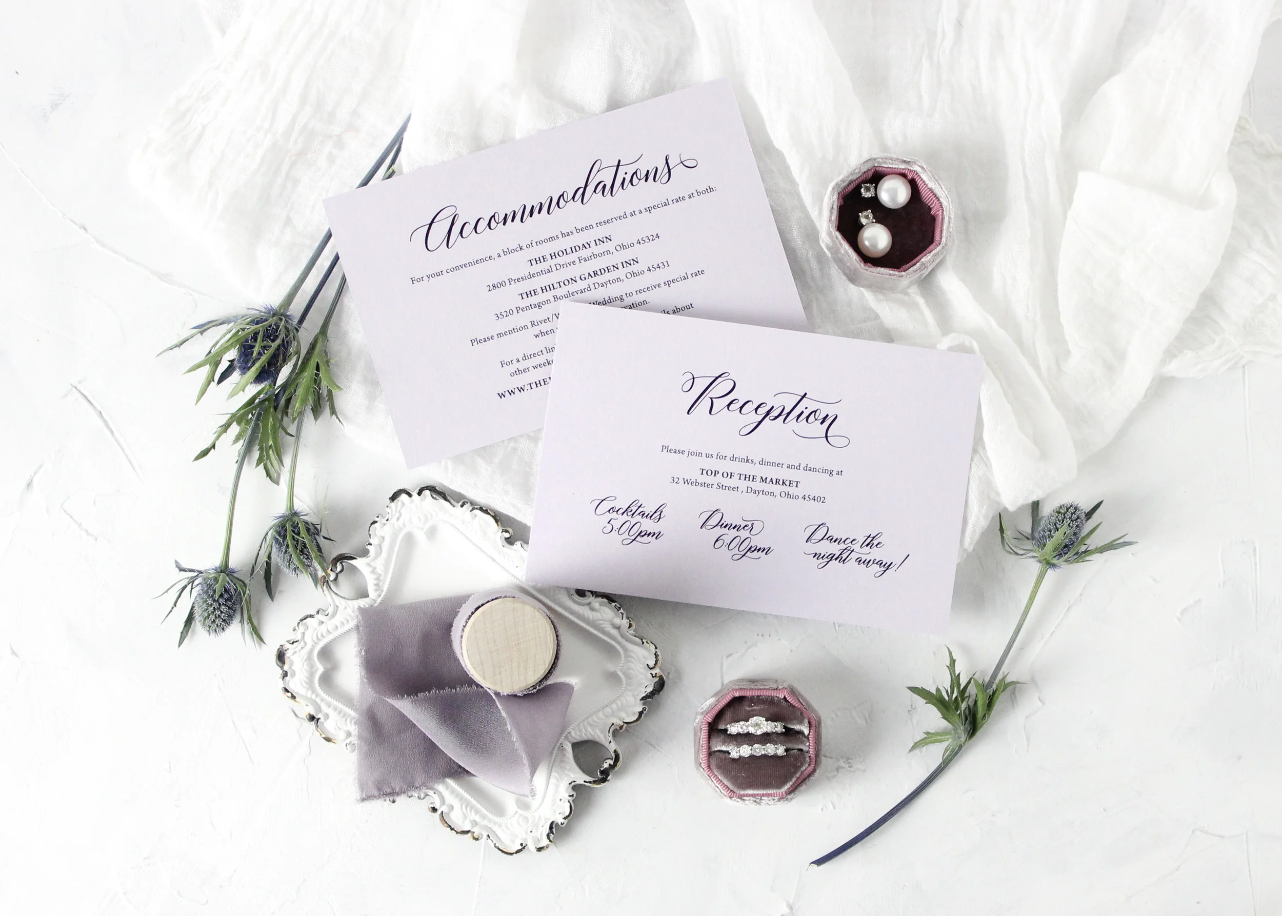 Two-sided Insert Card for Wedding Invitations