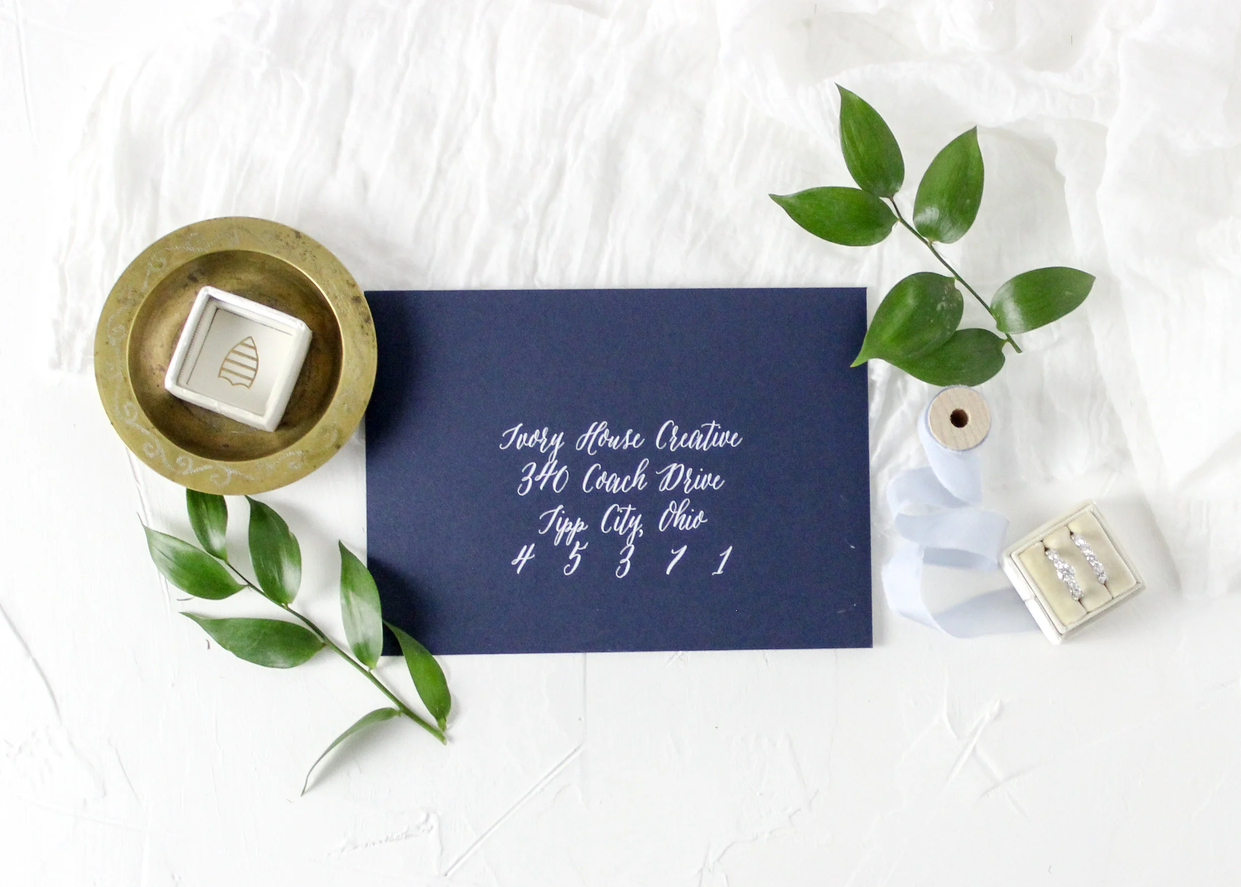 White Ink Envelope Addressing