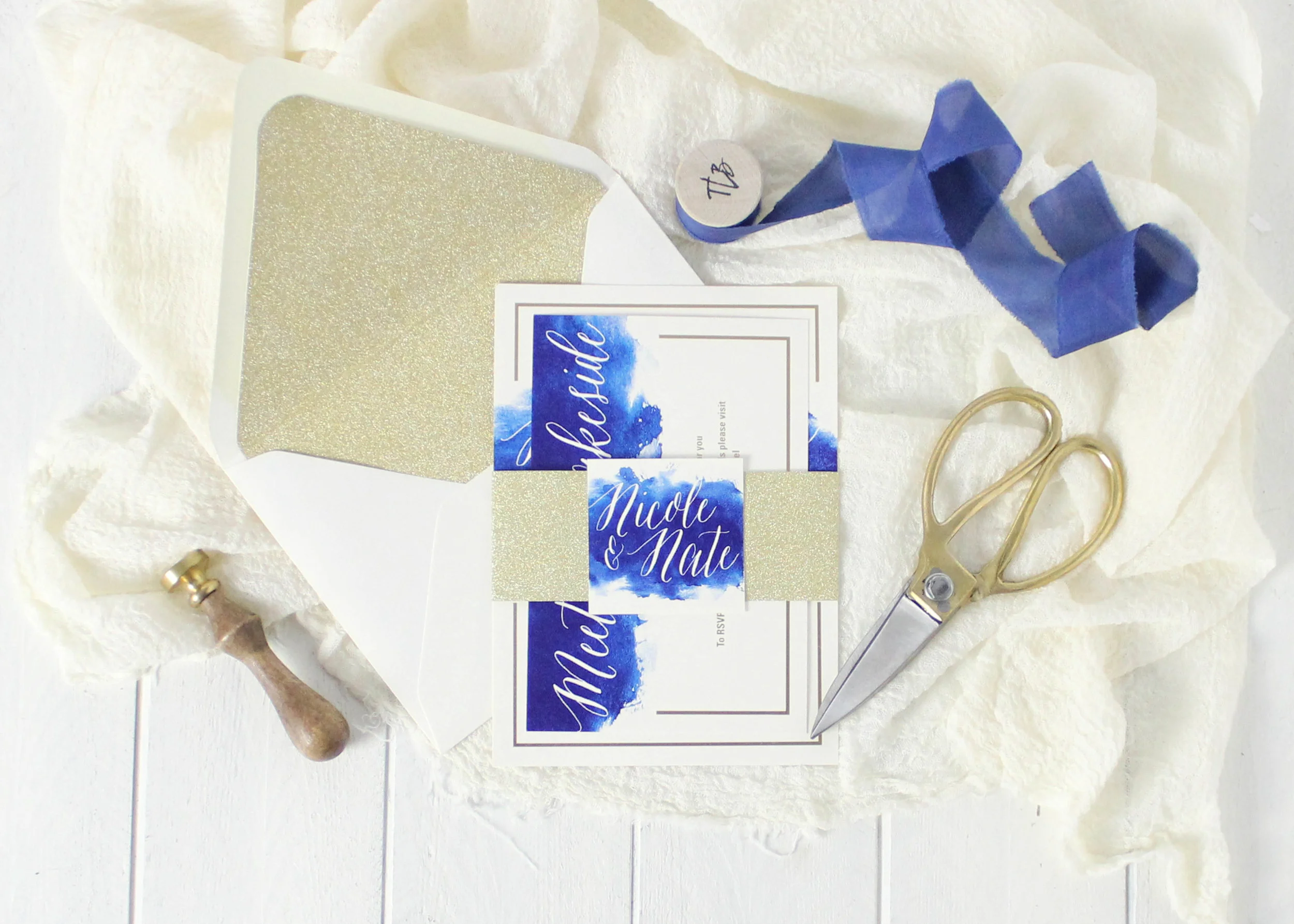 Gold Glitter Envelope Liner