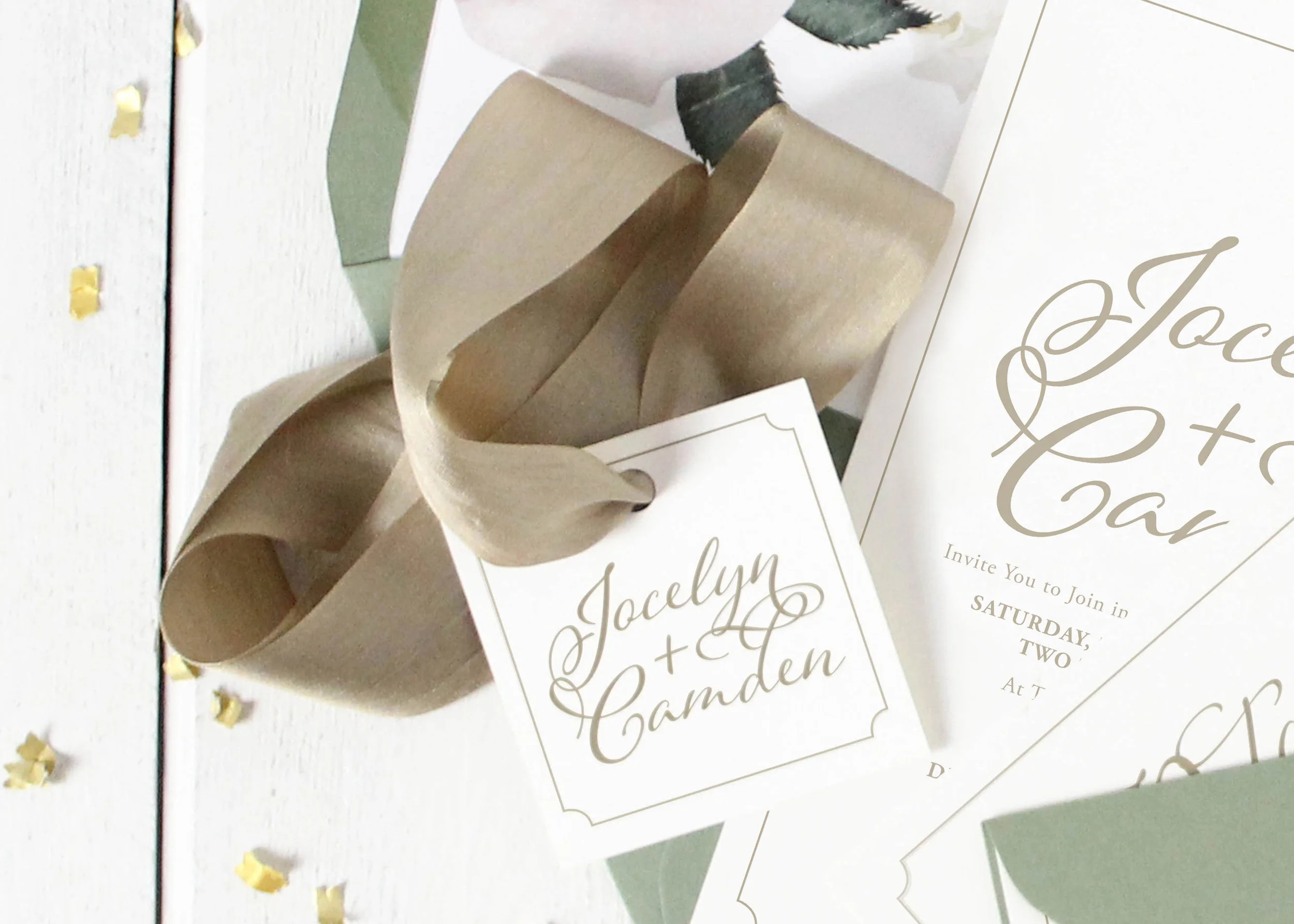 Monogram Tag for Wedding Invitation