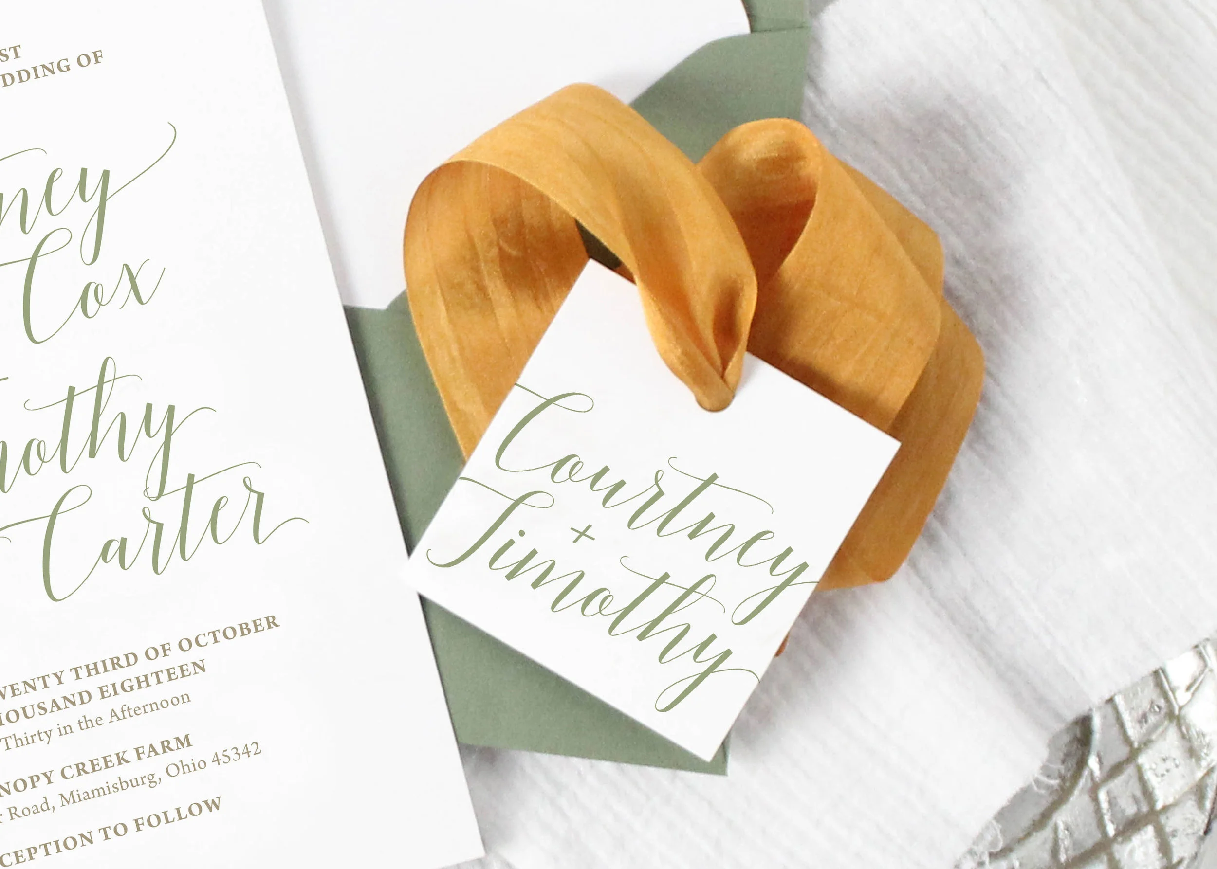 Monogram Tag for Wedding Invitation