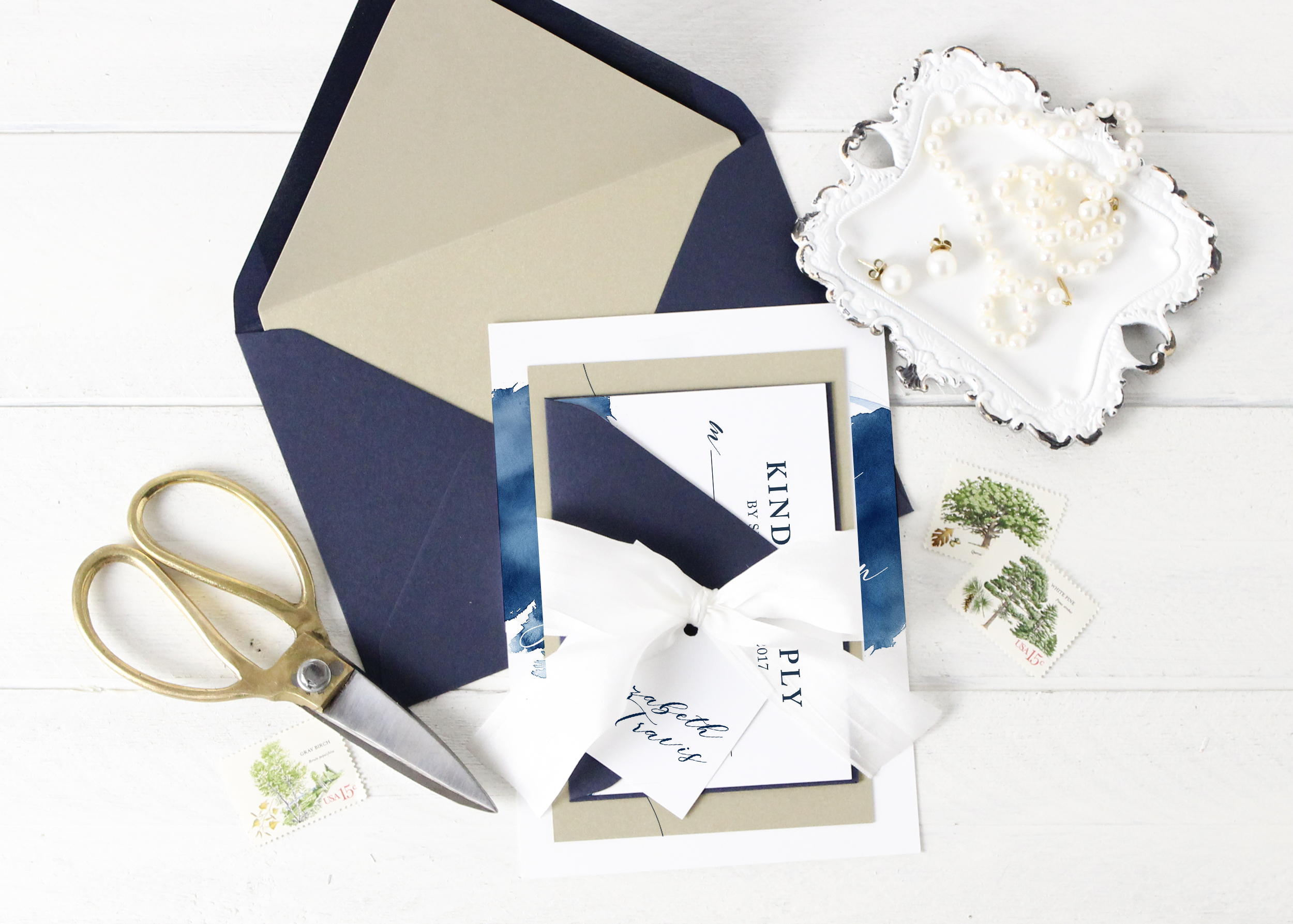 Silk Ribbon Wedding Invitations