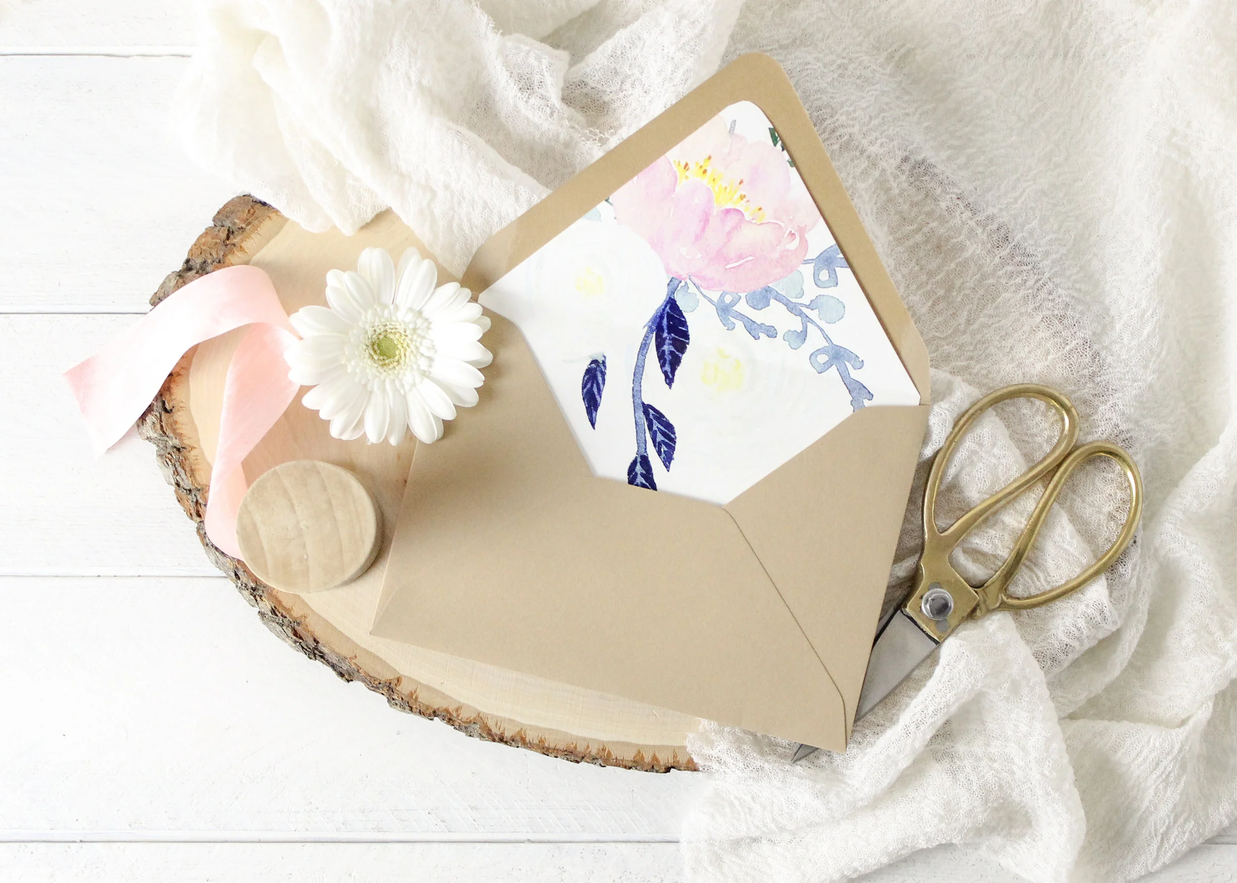 Floral Envelope Liner