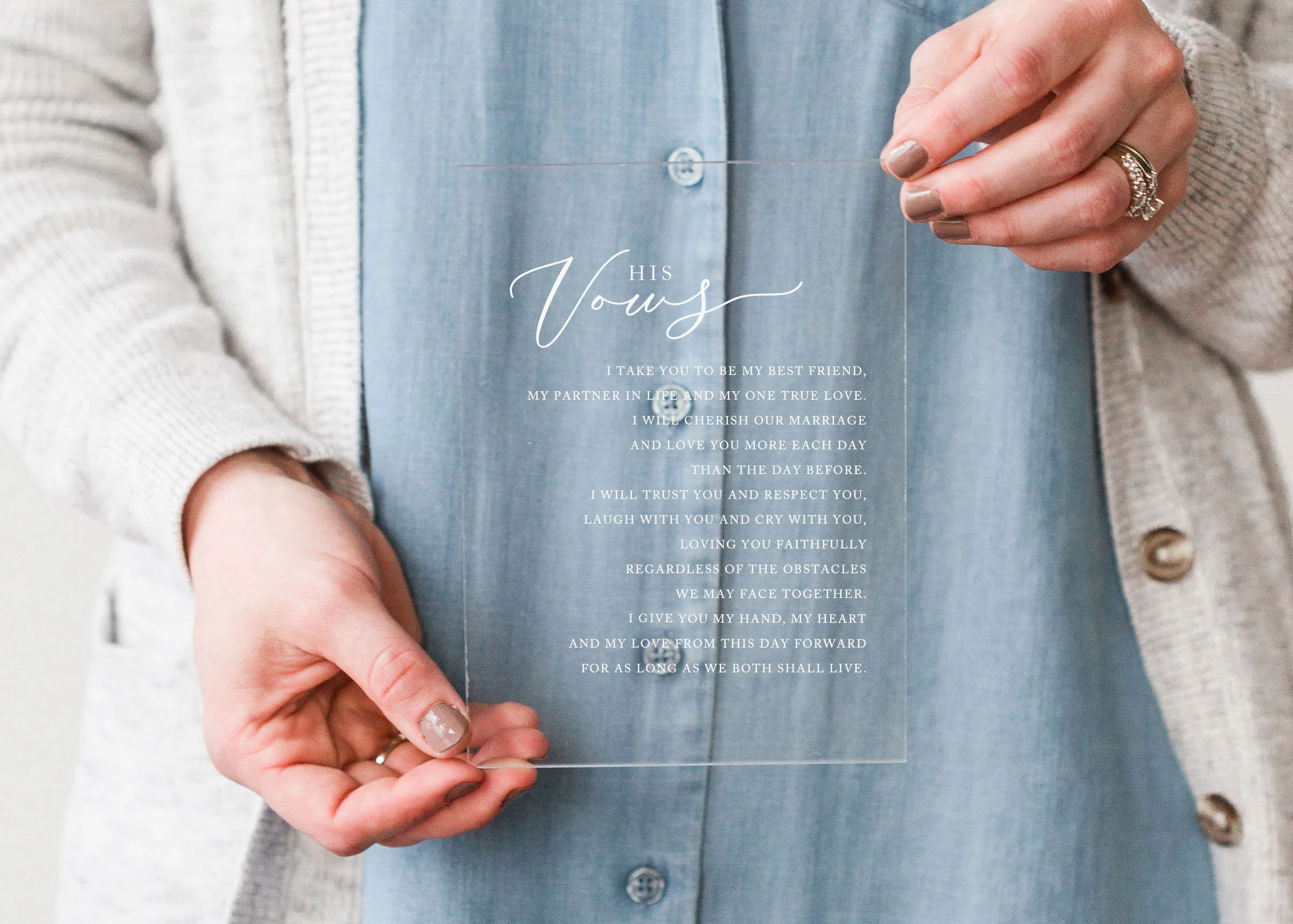 Acrylic Vow Keepsake