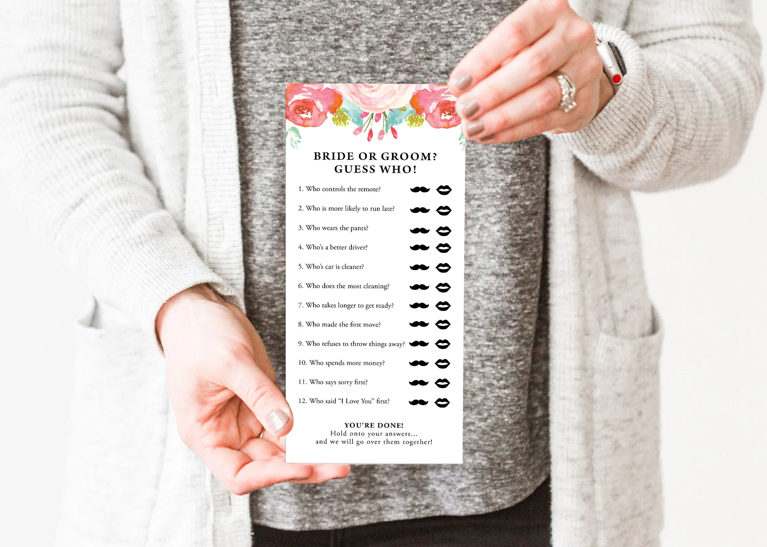 Printable Kate Spade Shower Game