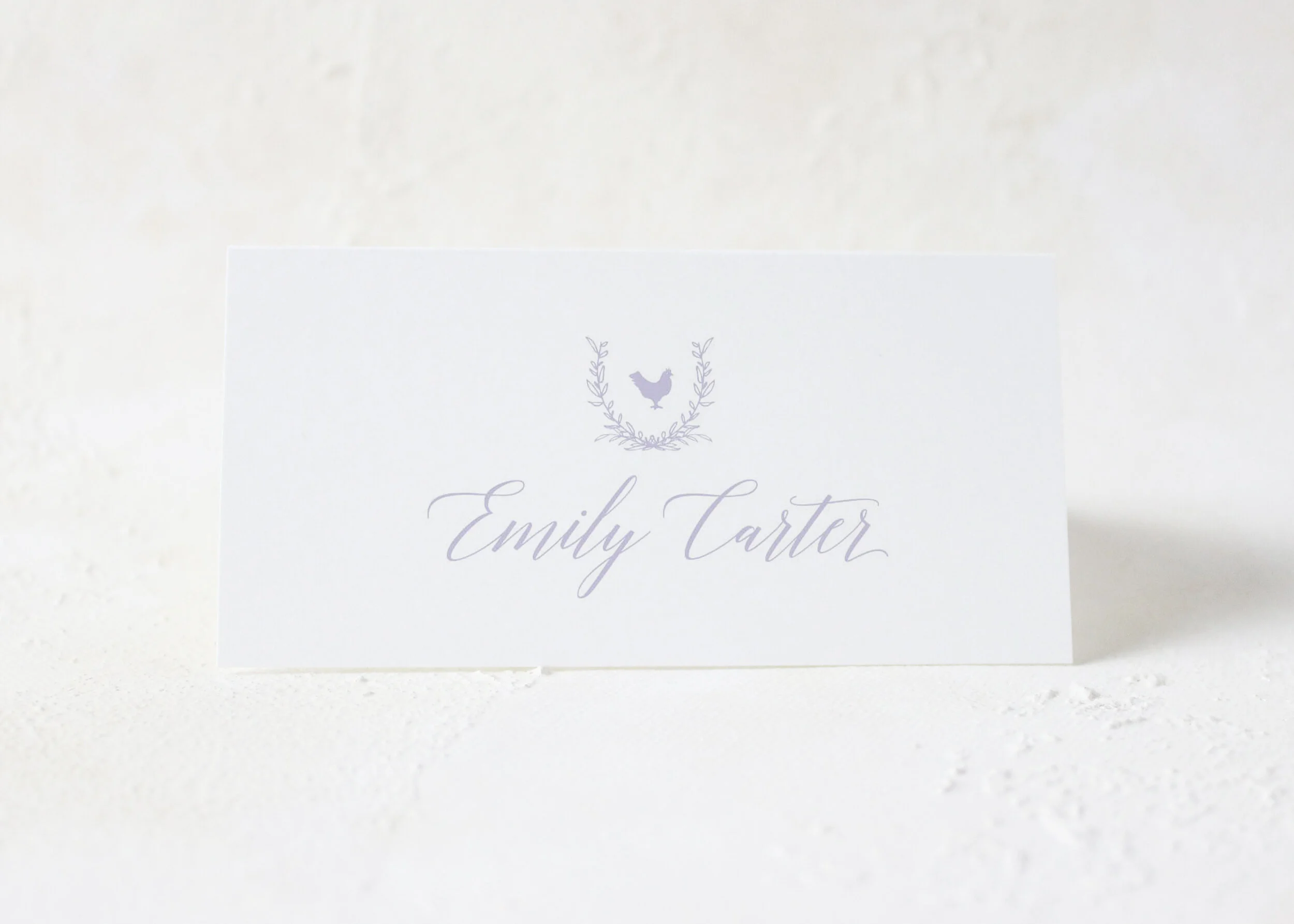 Emily - Classic Script Monogram Place Card
