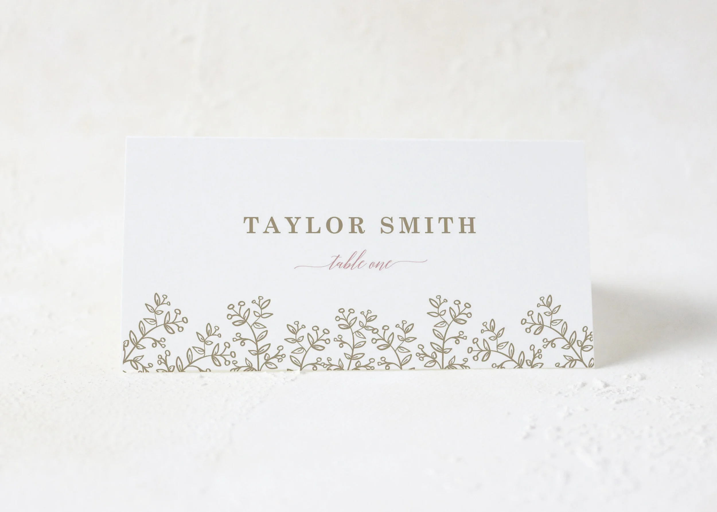 Taylor - Rustic Floral Place Cards