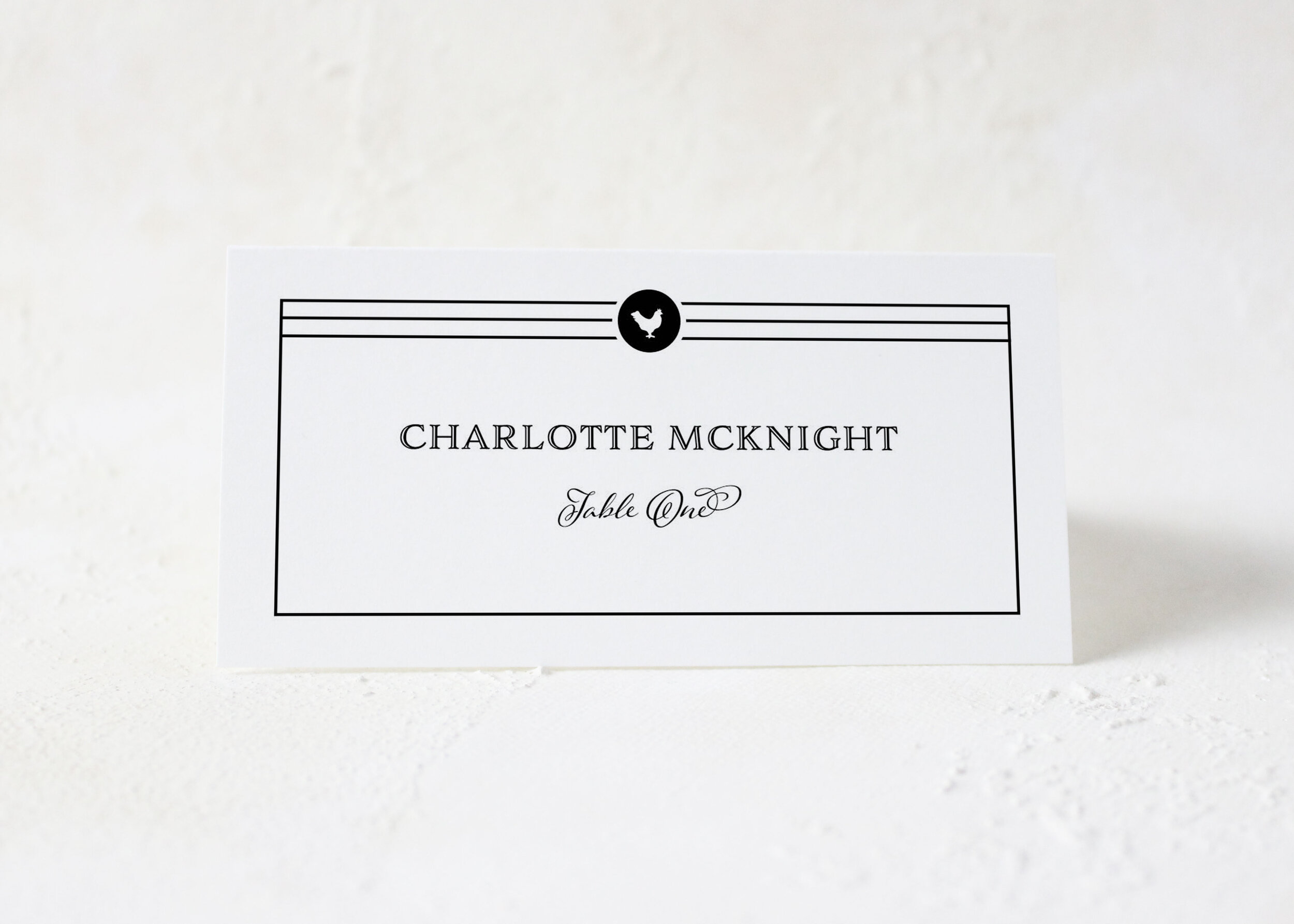 Charlotte - Classic Script Wedding Place Card