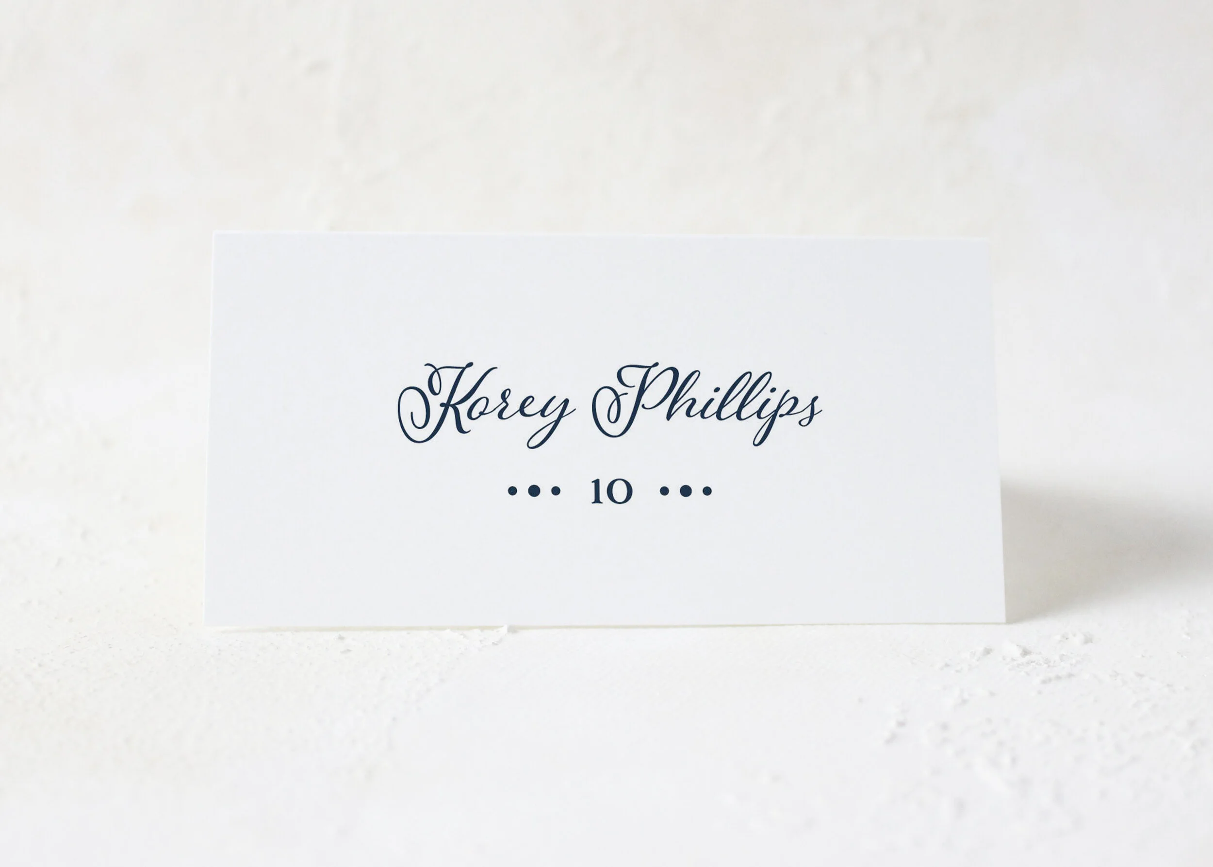 Korey - Traditional Script Place Cards
