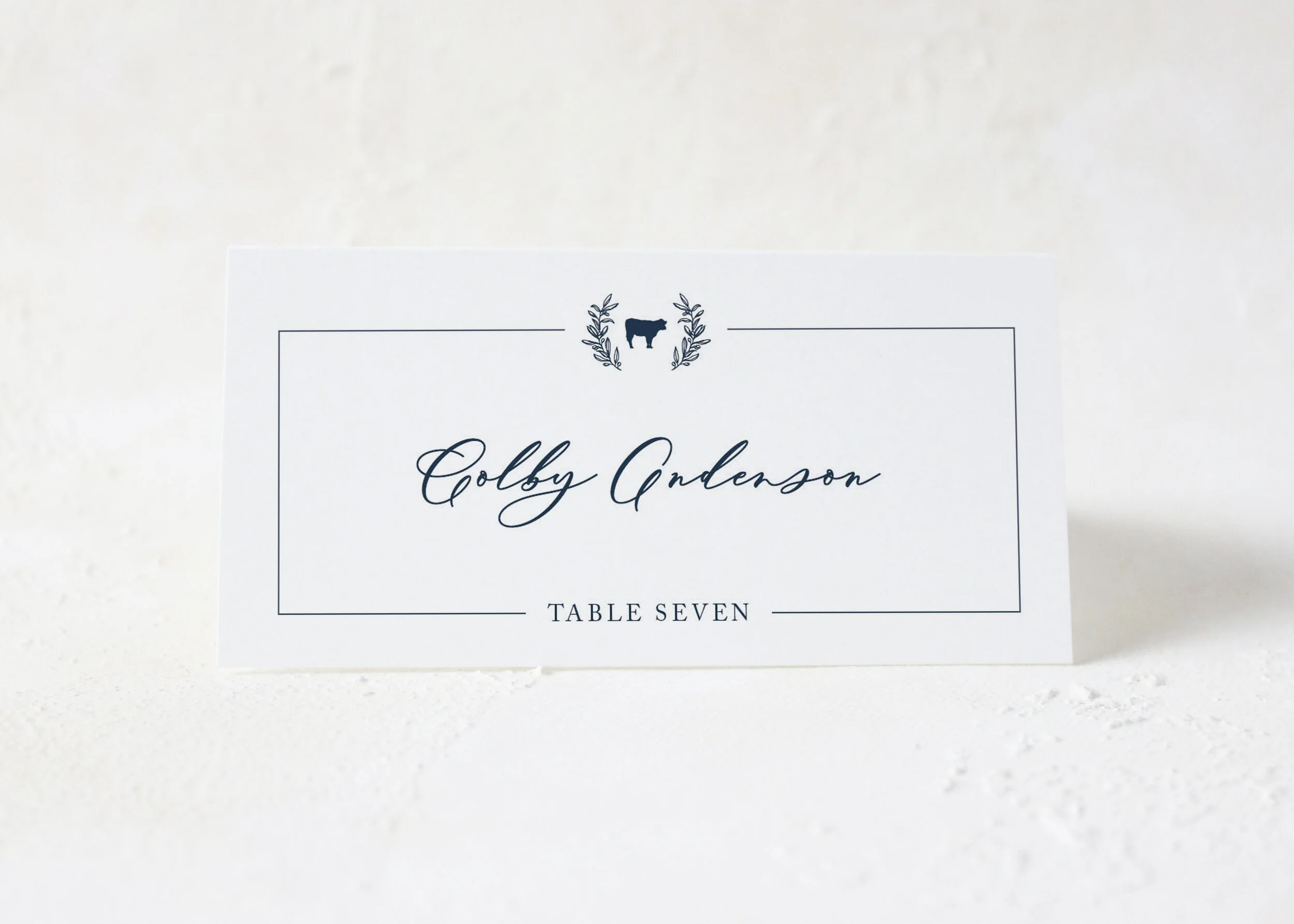 Colby - Preppy Monogram Place Card