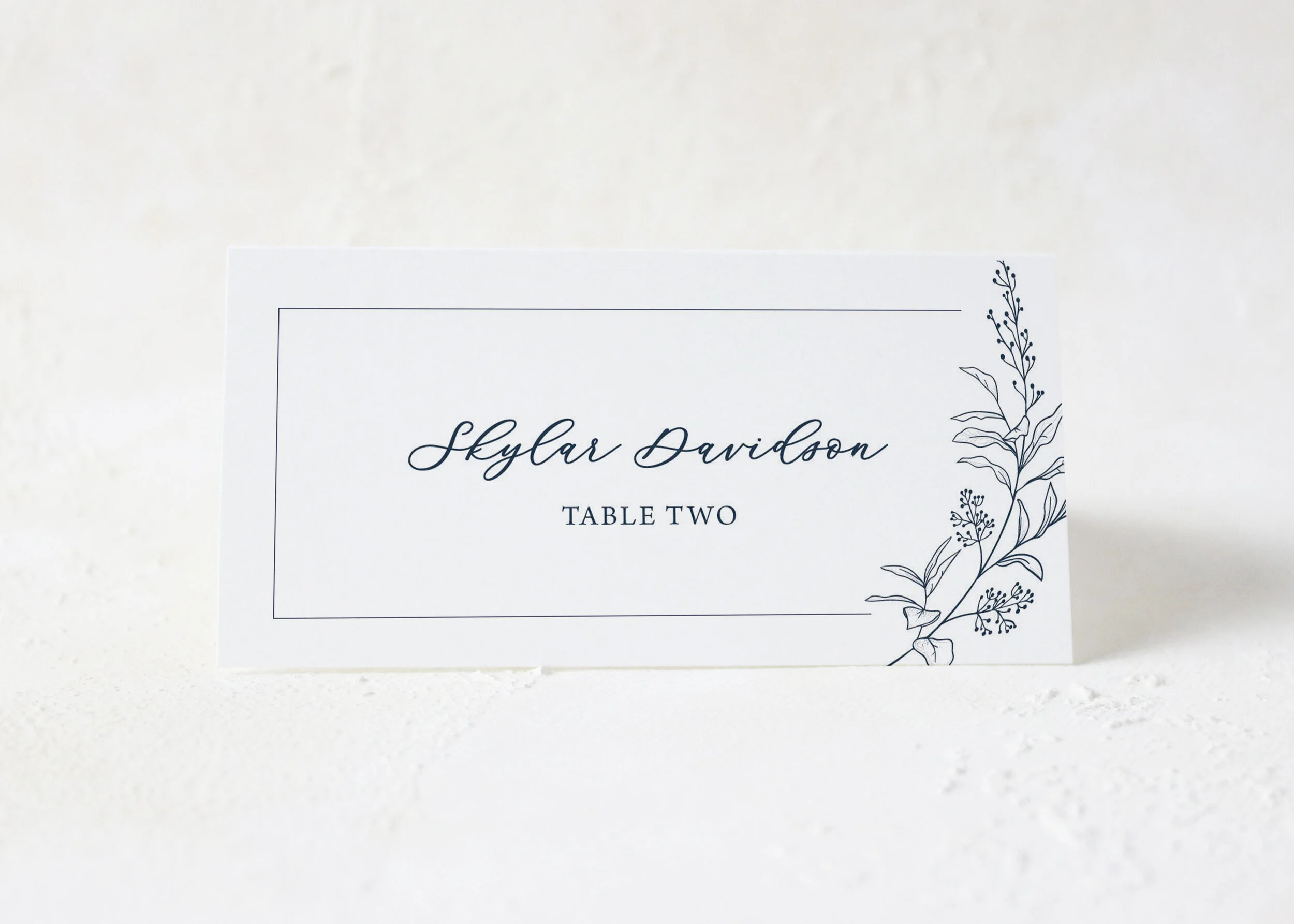 Skylar - Preppy Classic Floral Place Cards